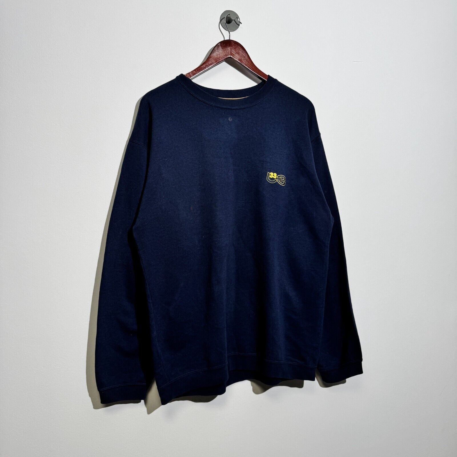 Vintage Vintage Unisex Navy Blue Cotton Crewneck Size L Regular Fit Size US L / EU 52-54 / 3 - 2 Thumbnail