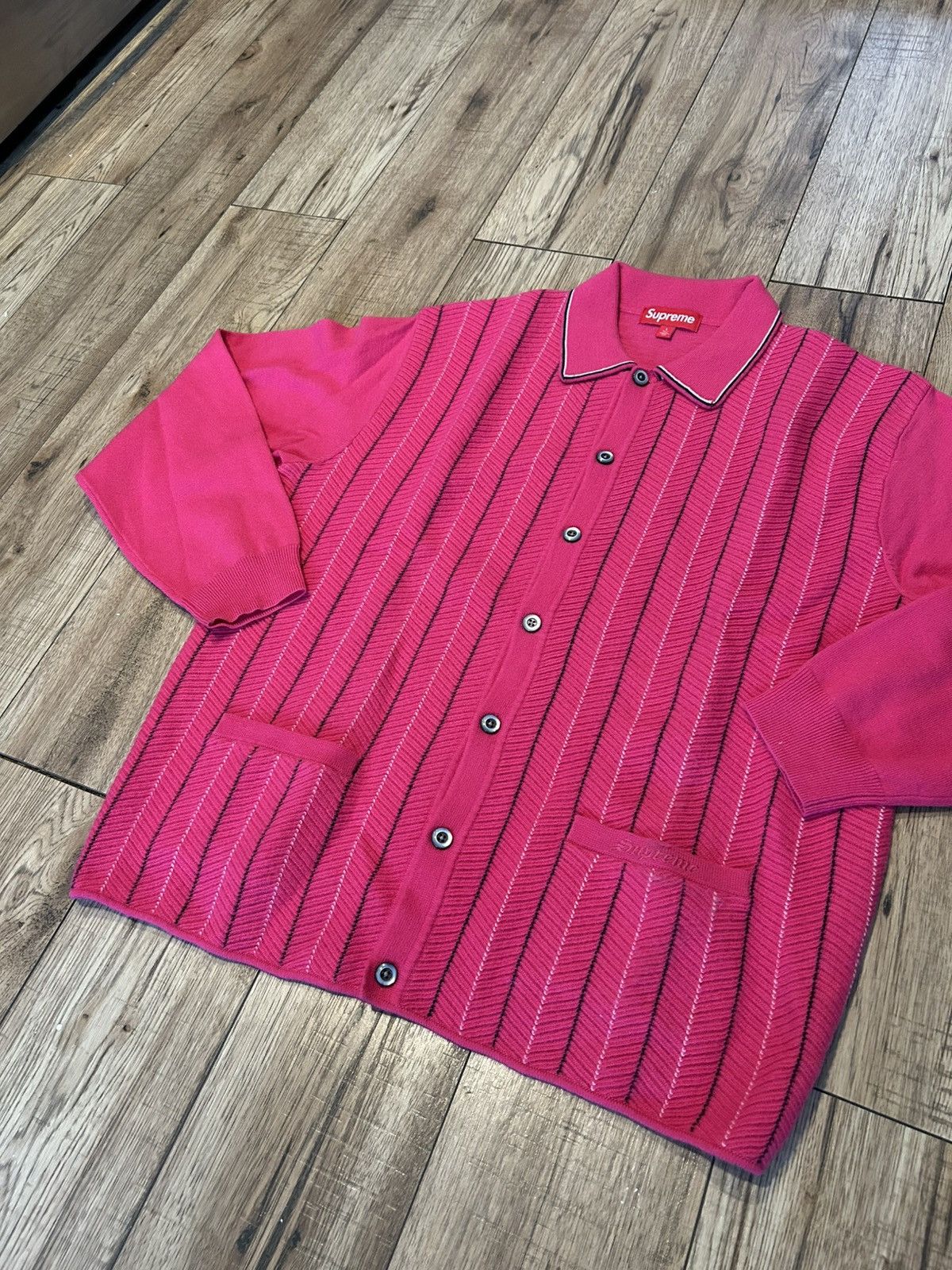 Supreme Herringbone Cardigan - toestory.in