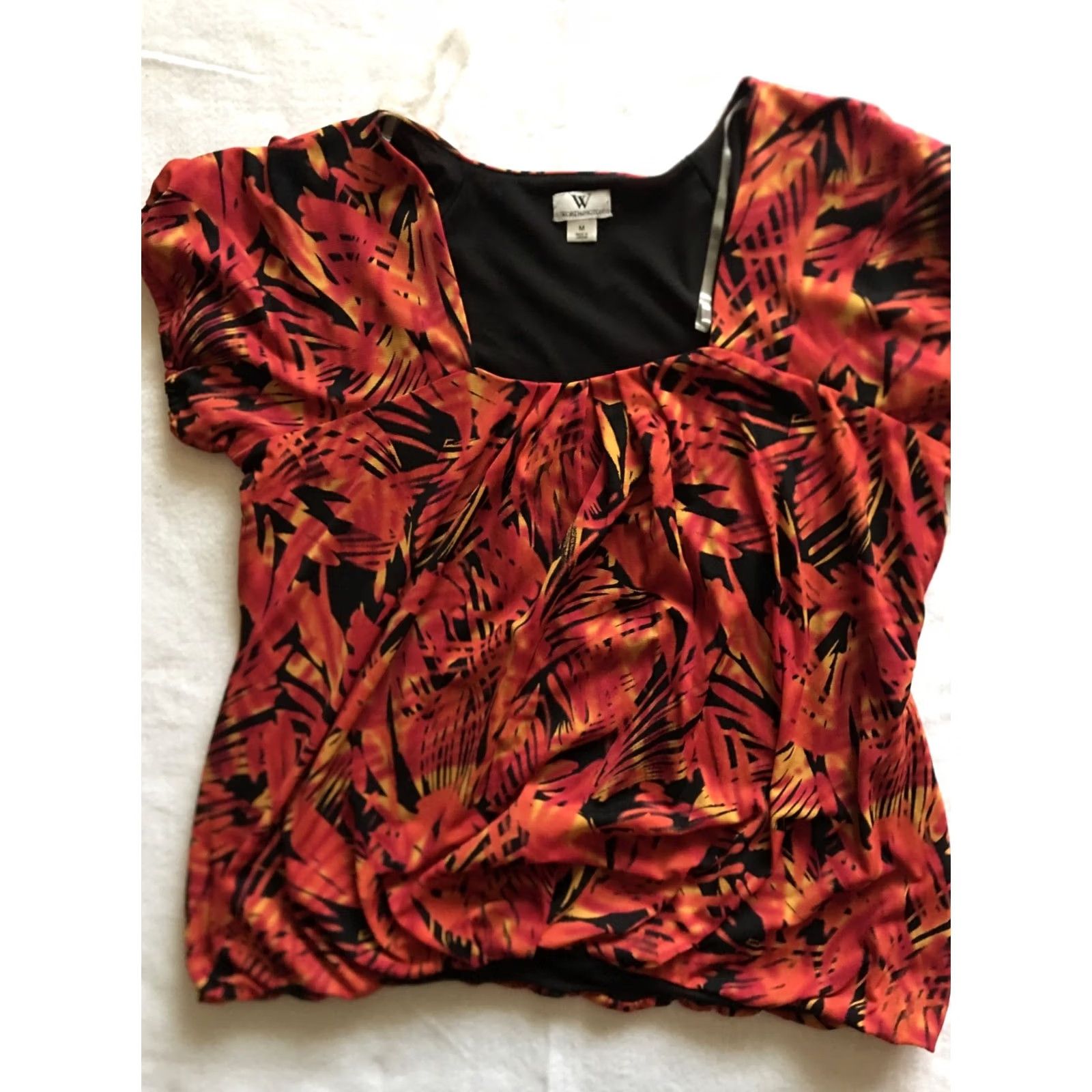 Worthington Worthington Top Shirt Women’s Multicolor Blouse Knit Nylon Stretch Scoop Neck Casual Tunic M Size M / US 6-8 / IT 42-44 - 5 Thumbnail