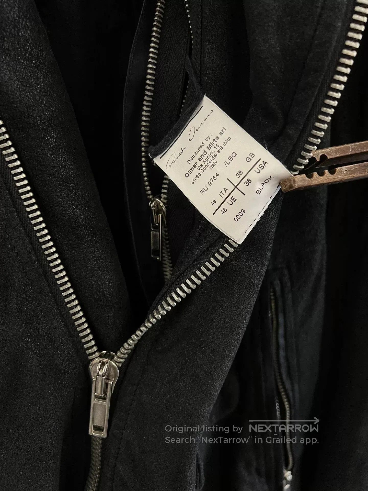 Rick Owens Rick Owens Biker Jacket with Unique Cut. Size US M / EU 48-50 / 2 - 7 Thumbnail