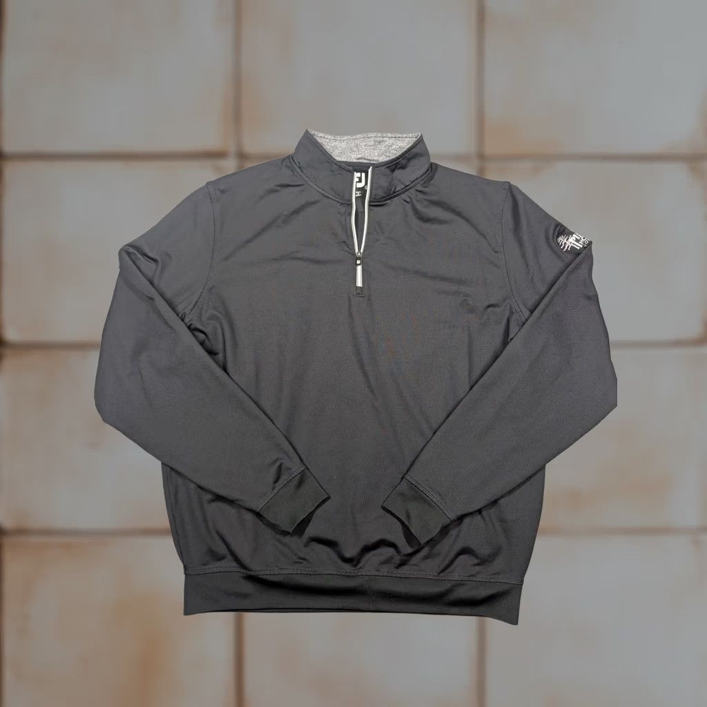 Footjoy FootJoy Pullover Mens Large Black Pine Hollow Golf Club Half Zip Performance Size US L / EU 52-54 / 3 - 1 Thumbnail