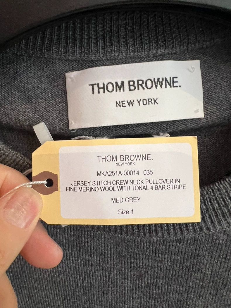Thom Browne Thom Browne Medium grey sweater Size US S / EU 44-46 / 1 - 4 Thumbnail