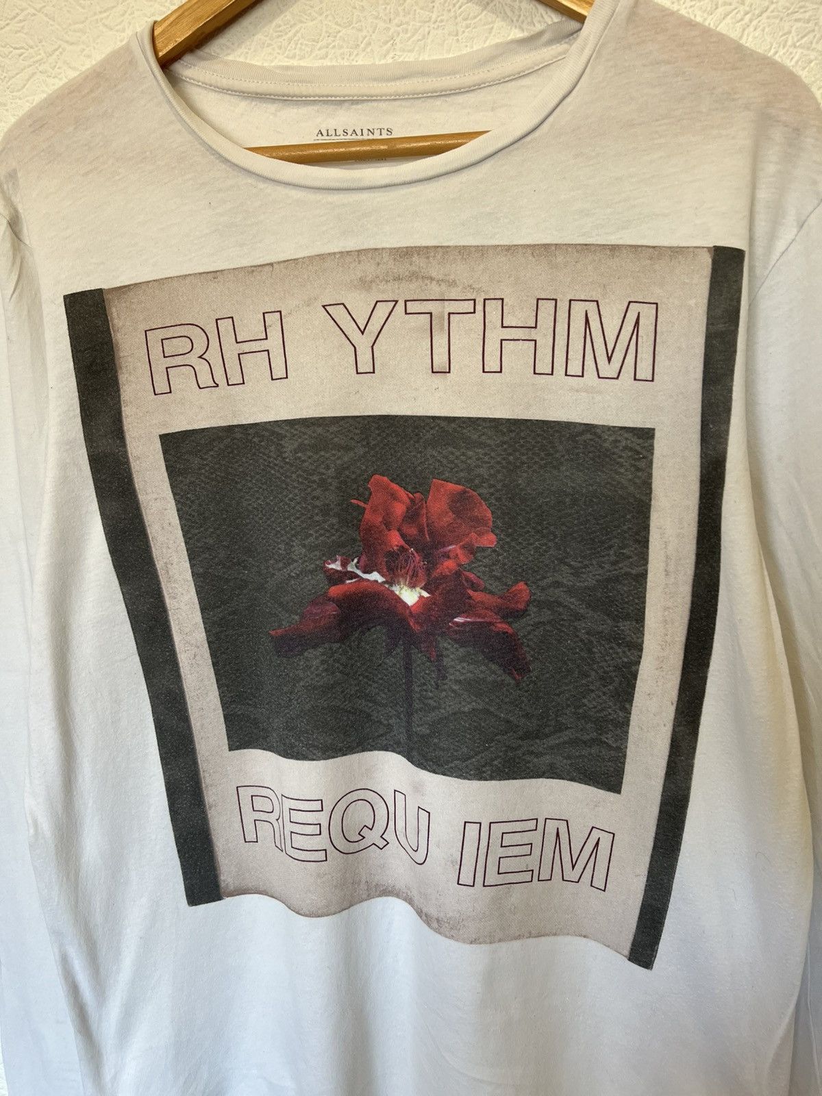 Allsaints Allsaints White Longsleeve Rhythm Requiem Flower Shirt Size US M / EU 48-50 / 2 - 2 Thumbnail