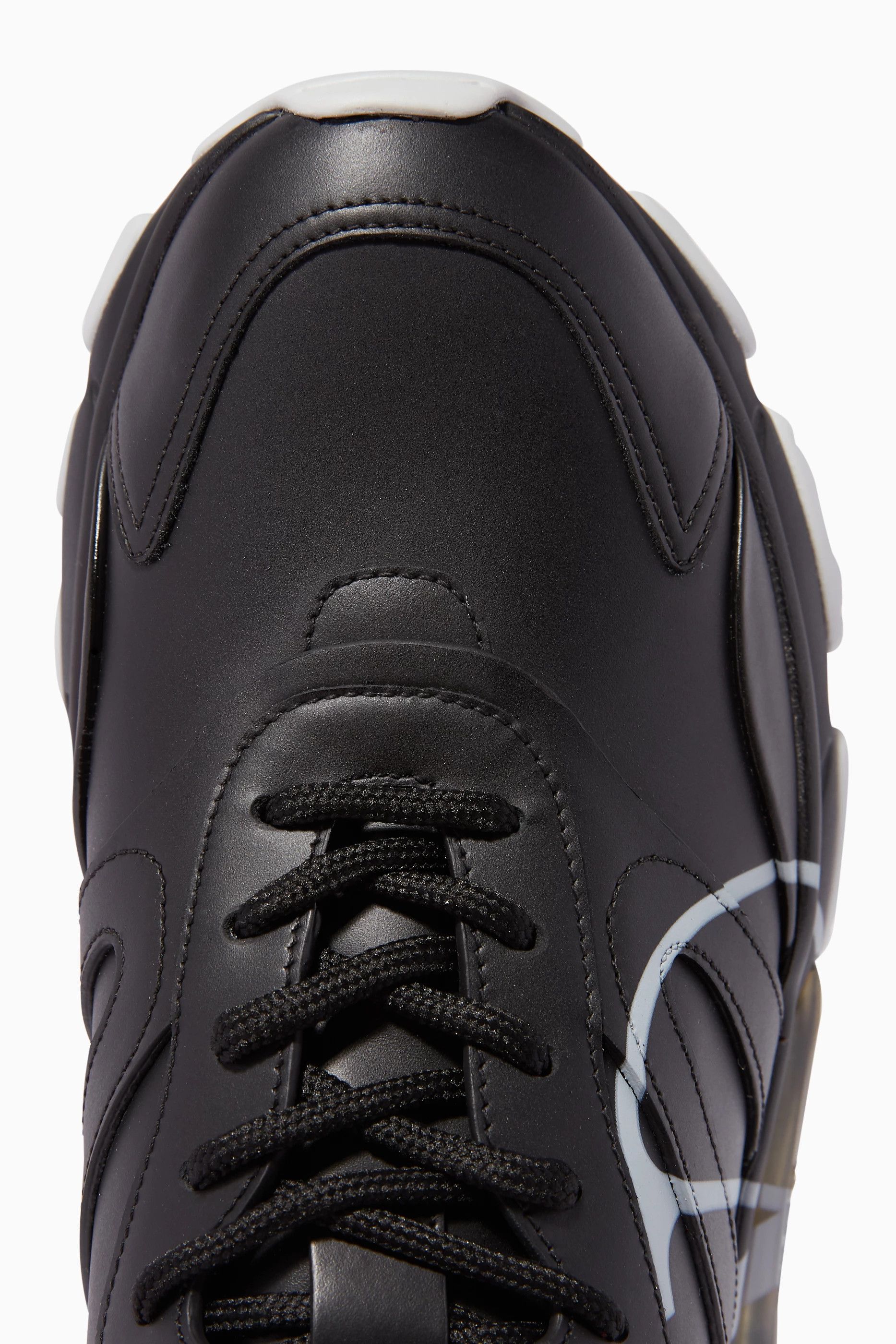 Valentino o1y0525 Logo Leather Low-Top Sneakers in Black Size US 7 / EU 40 - 2 Thumbnail