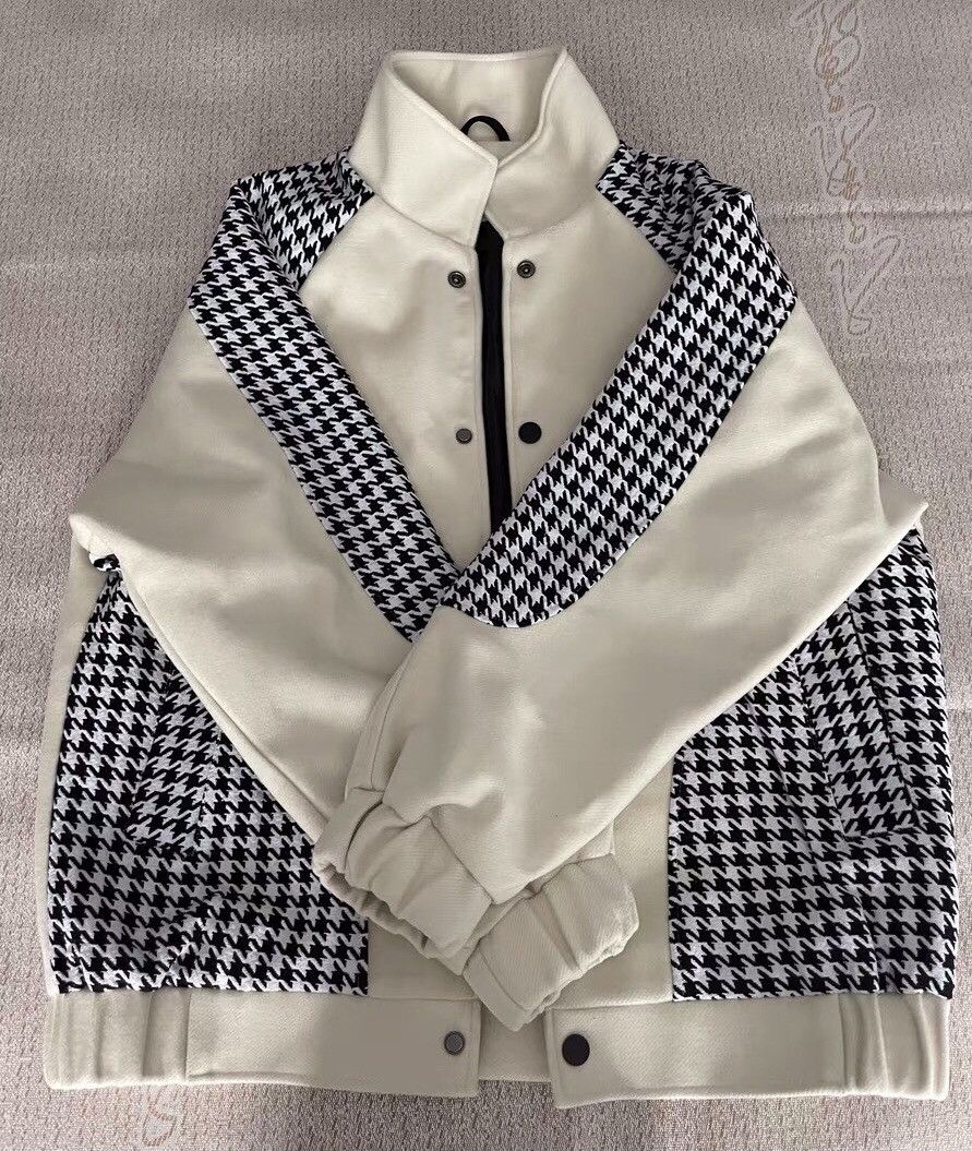 Japanese Brand × Vintage Retro houndstooth patchwork jacket coat Size US XL / EU 56 / 4 - 4 Thumbnail