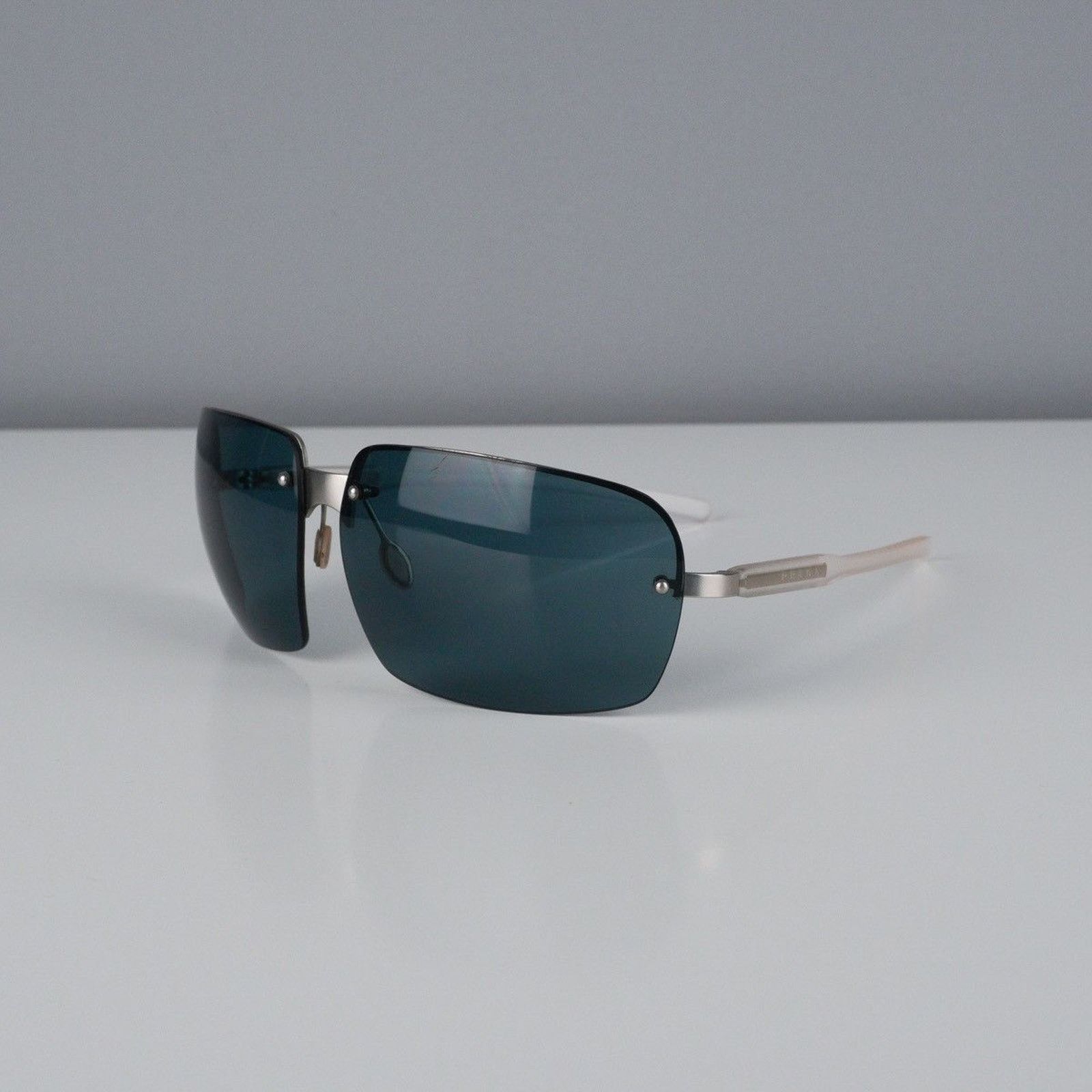 Prada Vintage prada rectangular rimless transparent sunglasses Size ONE SIZE - 1 Thumbnail