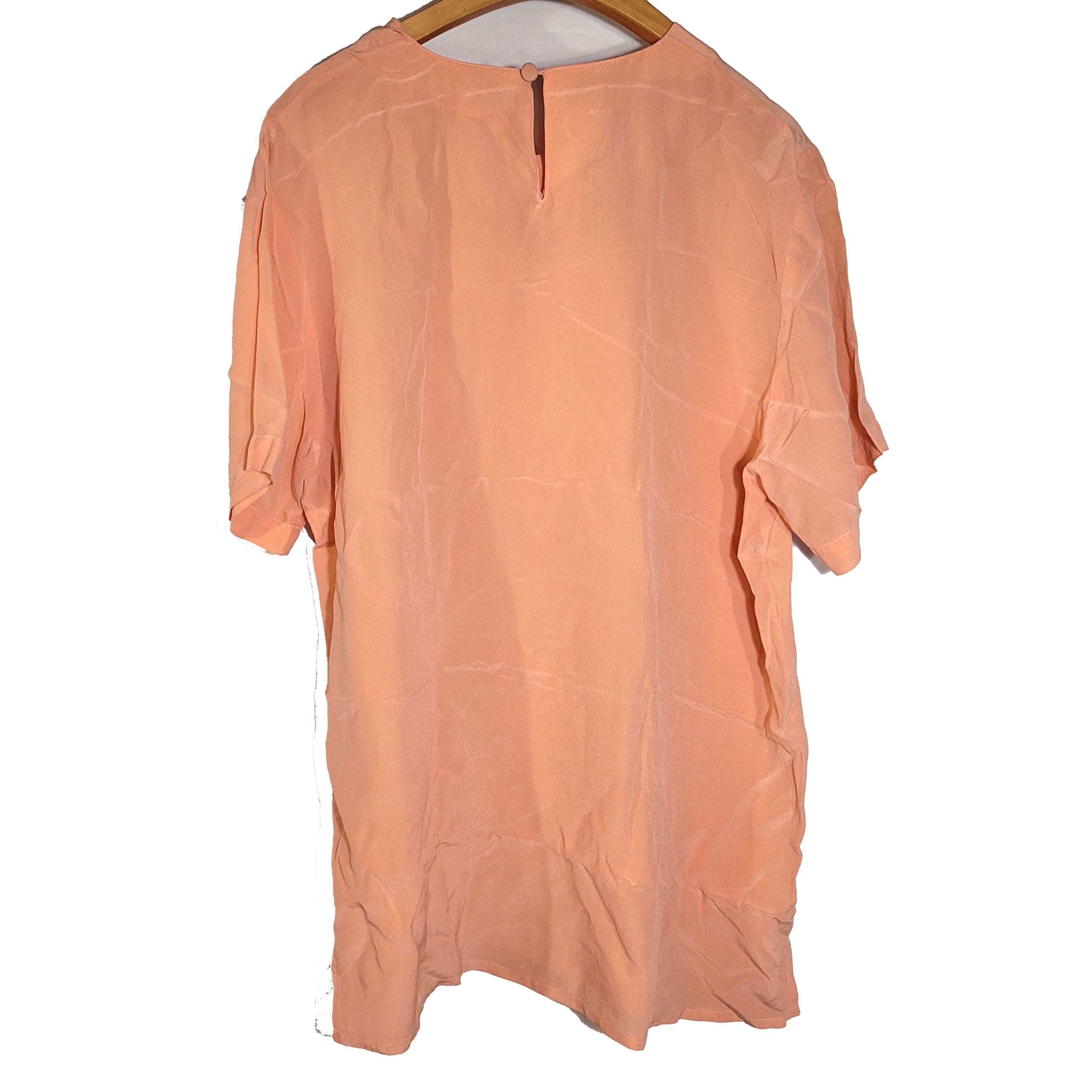 Other Women's 100% Silk Size L Short Sleeve Top Shirt SDK361 Size L / US 10 / IT 46 - 2 Thumbnail