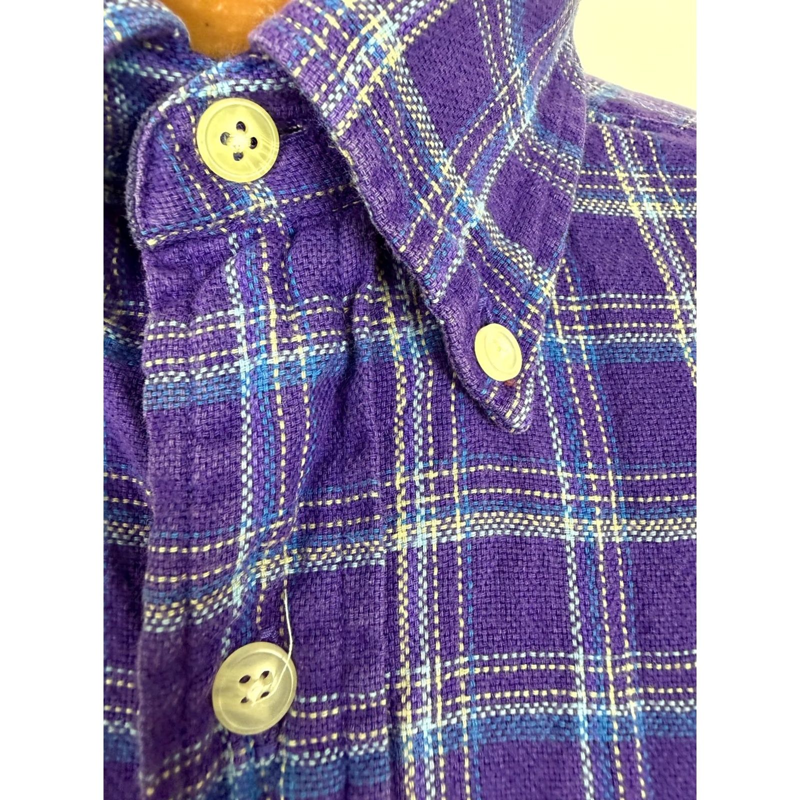 Alexander Julian VINTAGE Alexander Julian Shirt Men M Plaid Lightweight 90s Casual Button-Up Collared Long Sleeve Purple Size US M / EU 48-50 / 2 - 5 Thumbnail