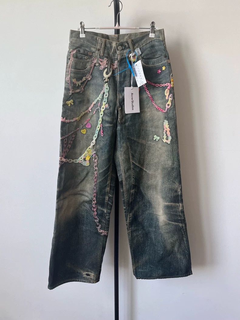 Acne Studios Acne Studios Candy chain 3D printed loose low-waisted wide Size US 28 / EU 44 - 1 Thumbnail