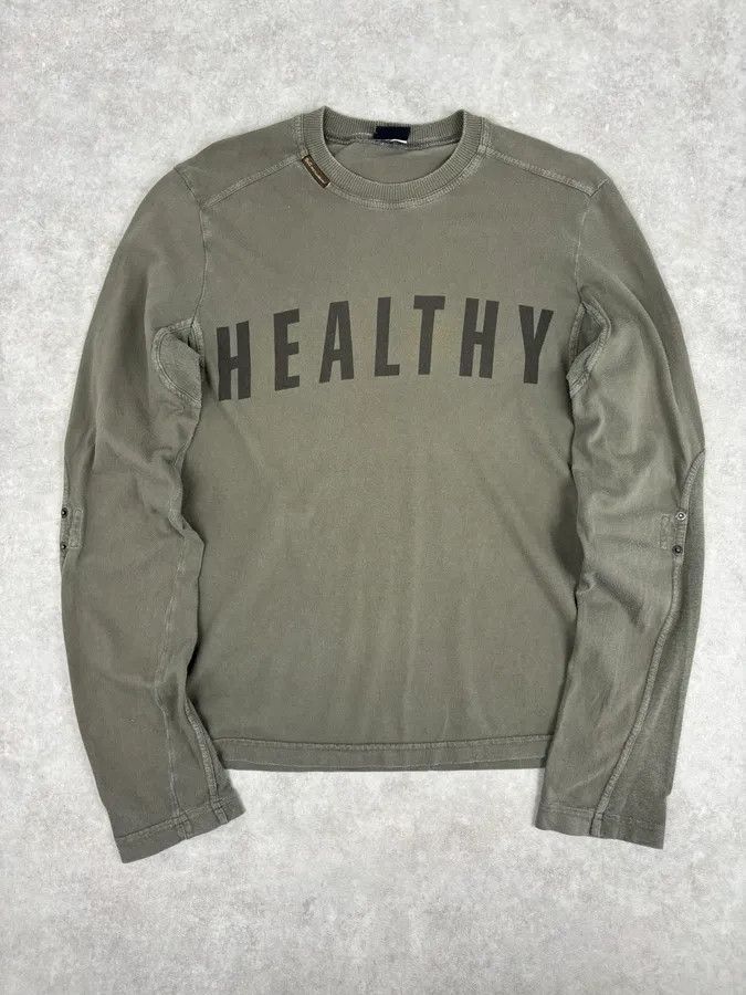 Dolce & Gabbana SS2003 Dolce & Gabbana Khaki Logo Longsleeve Size US M / EU 48-50 / 2 - 1 Thumbnail