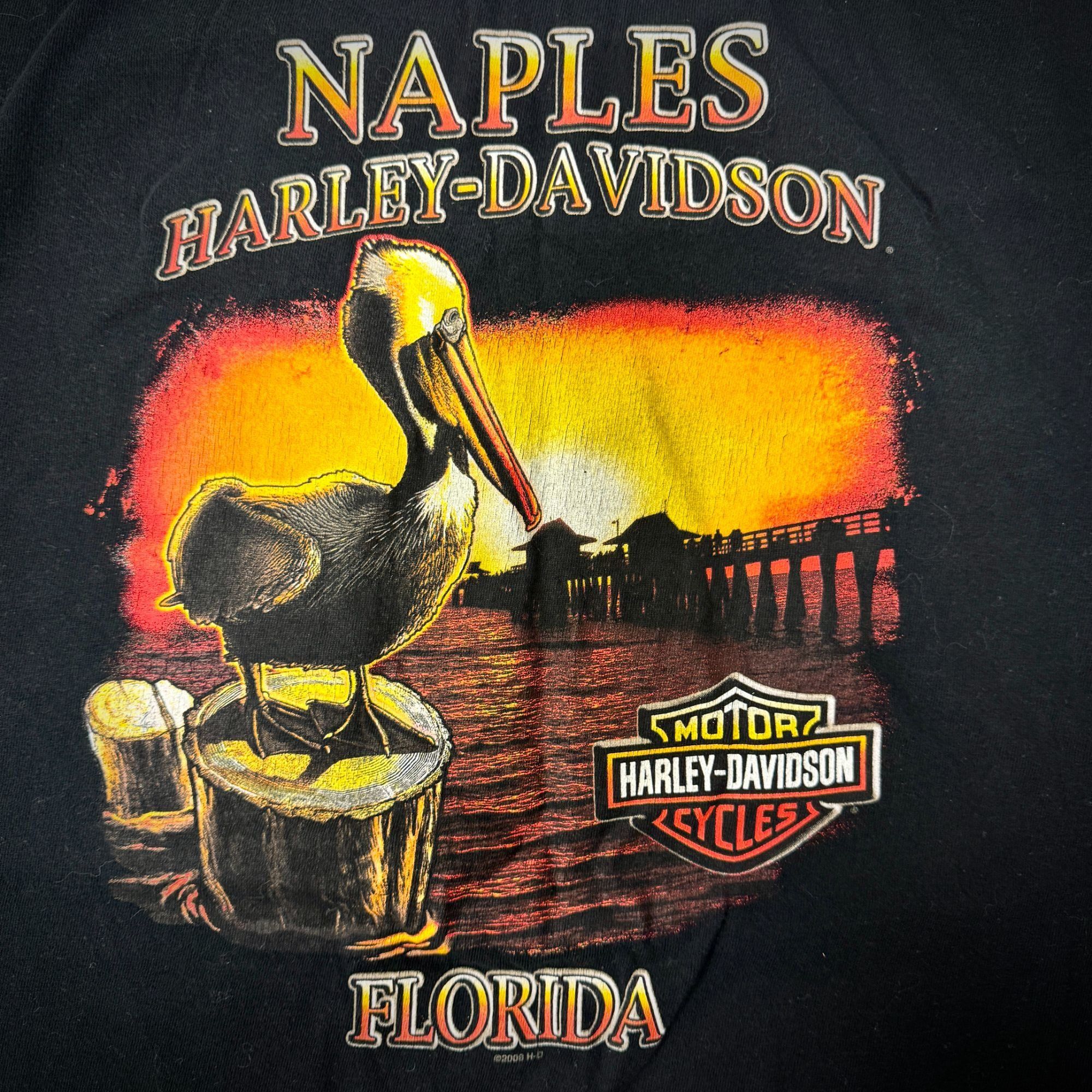 Harley Davidson Harley Davidson Naples Fl Perched PELICAN BEACH SUNSET Shirt Size US XXL / EU 58 / 5 - 1 Thumbnail