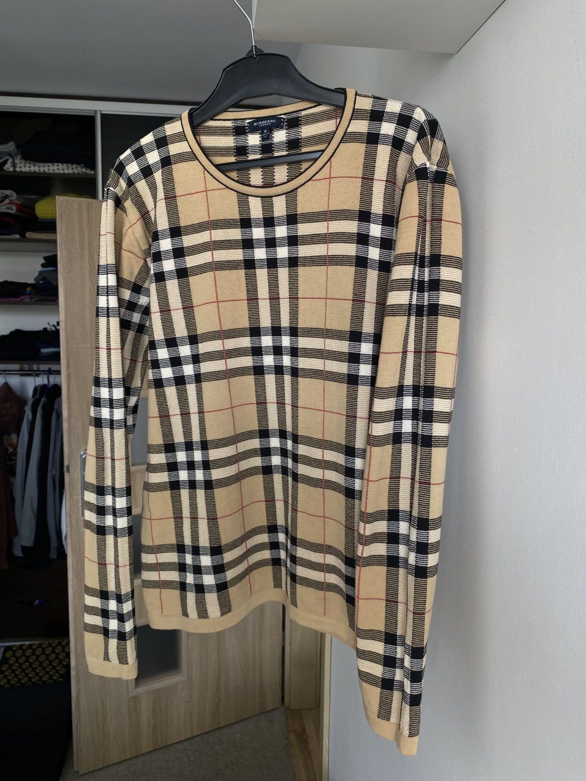 Burberry × Burberry Prorsum × Vintage Burberry London Vintage Nova Check Classic Woven Sweater y2k Size US M / EU 48-50 / 2 - 6 Thumbnail