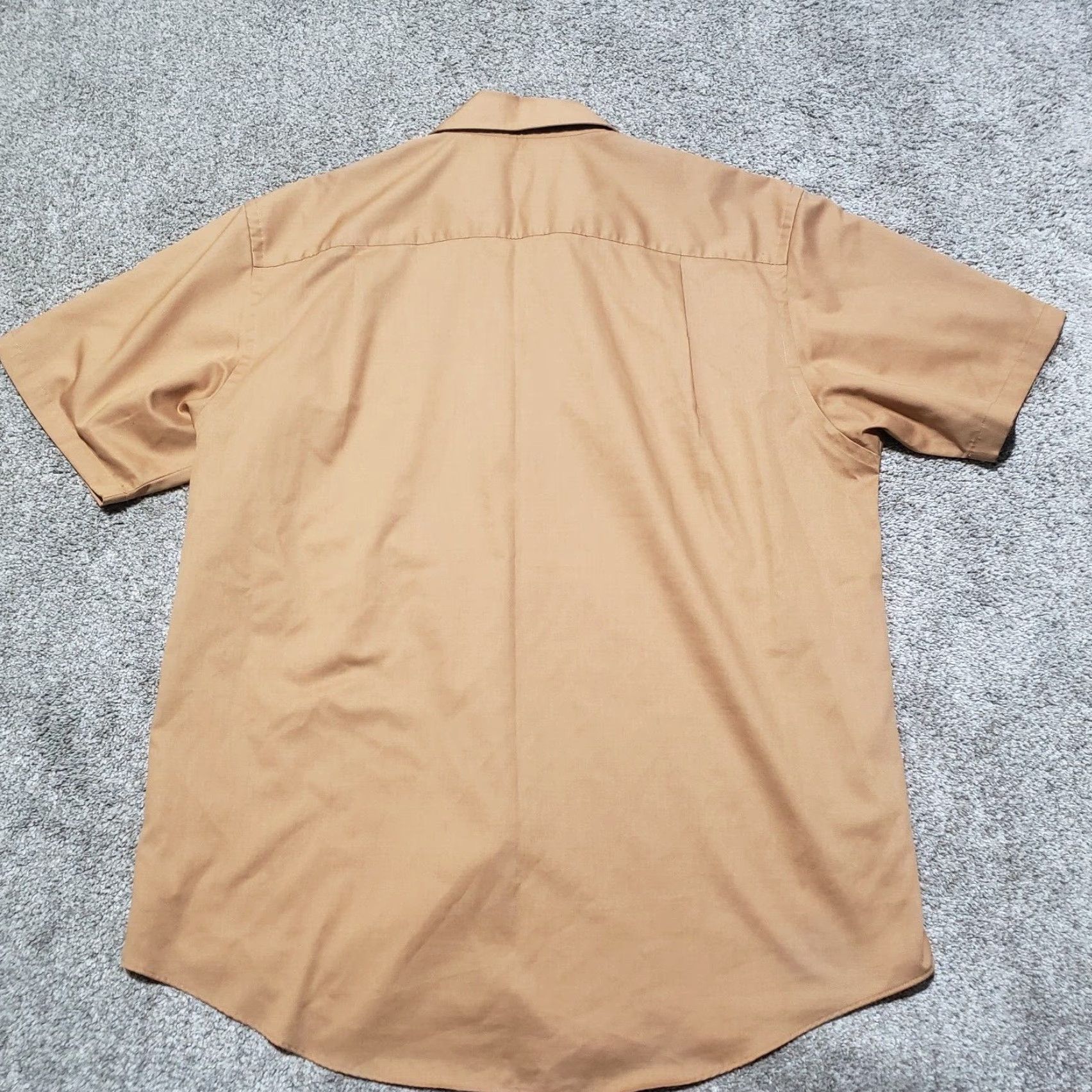 Van Heusen Van Heusen Shirt Adult Men Orange Short Sleeve Button-Up L Size US L / EU 52-54 / 3 - 7 Thumbnail