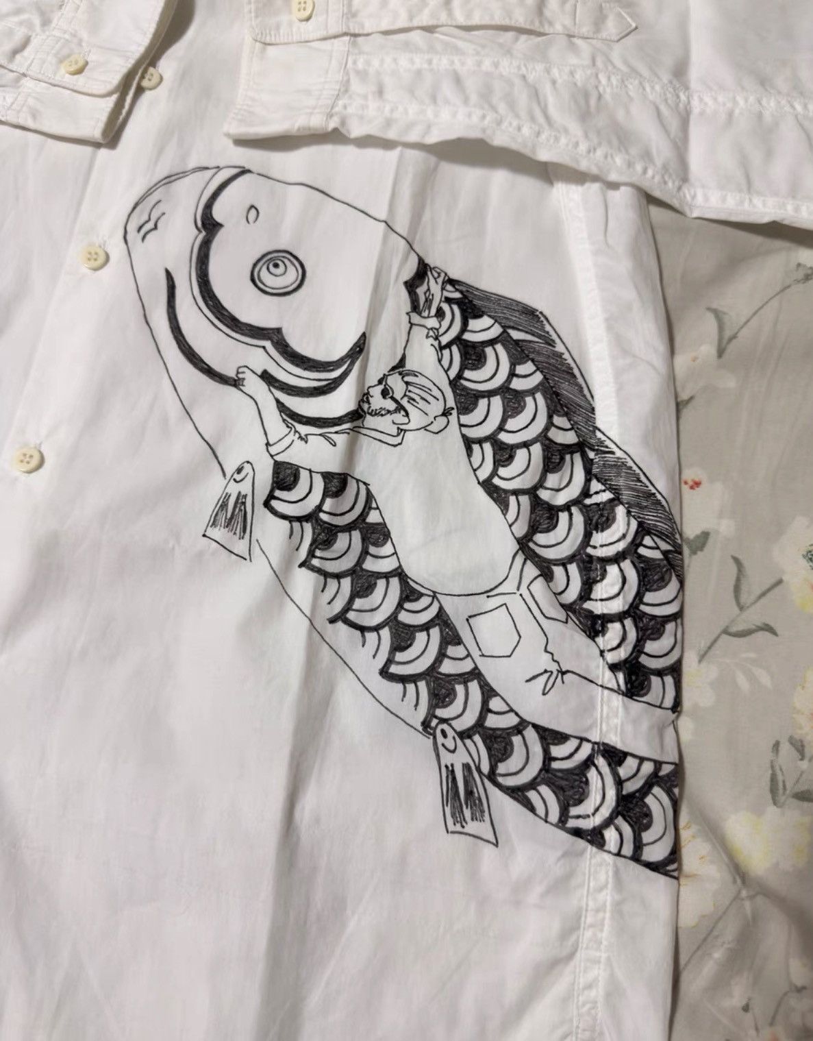 Visvim visvim 17AW Hand-Painted Koi Long-Sleeve Shirt Size US S / EU 44-46 / 1 - 3 Thumbnail