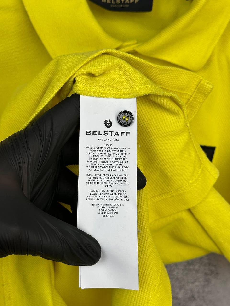 Belstaff Belstaff Polo Shirt Light Yellow Short Sleeve Patch Logo Size US M / EU 48-50 / 2 - 10 Thumbnail