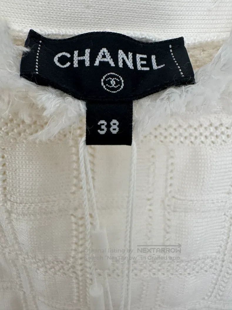 Chanel Chanel White tassel shoulder strap woollen waffle plaid dr Size XS / US 0-2 / IT 36-38 - 3 Thumbnail