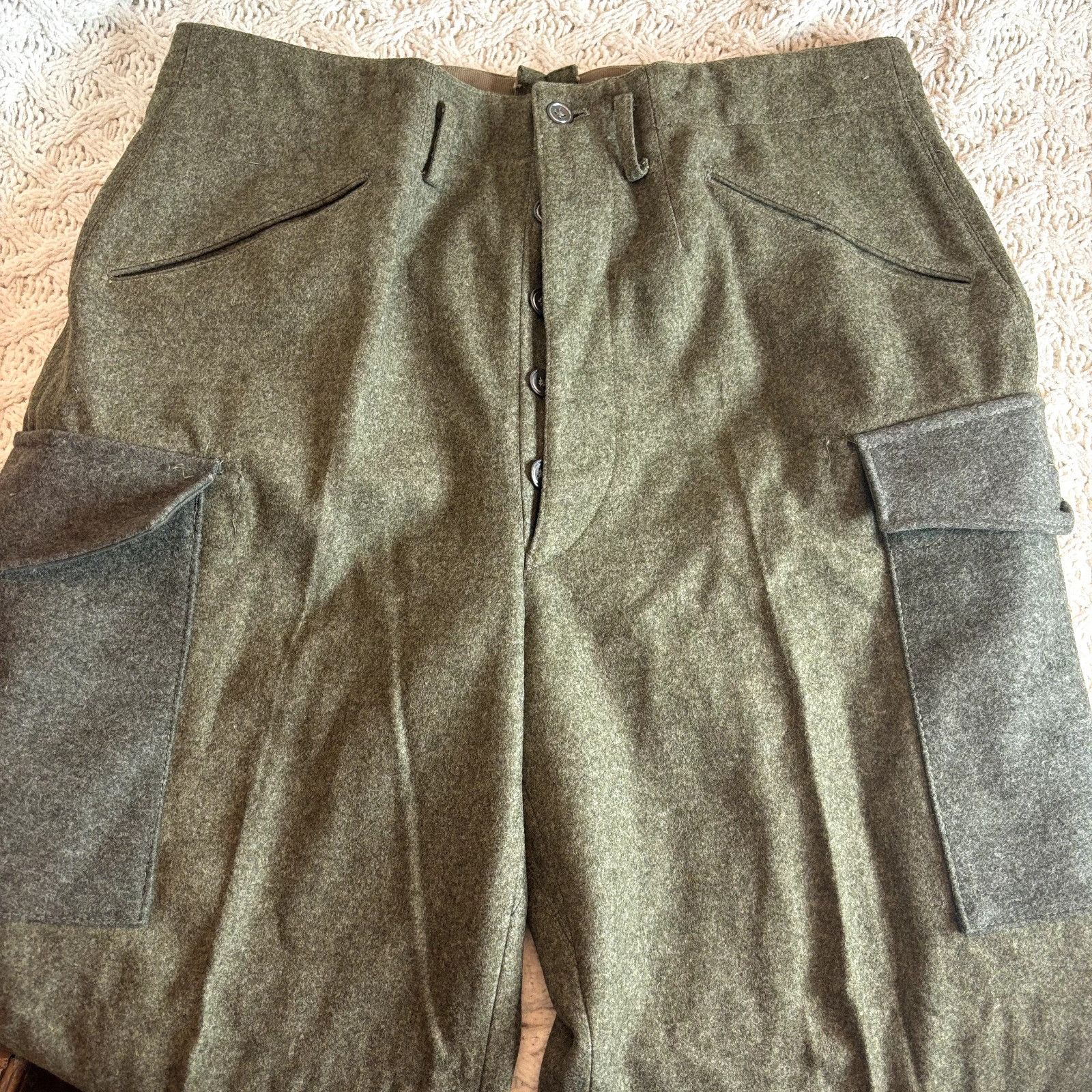 Other WW2 Vintage Army Military Wool Cargo Pocket Pants In New Con Size US 38 / EU 54 - 1 Thumbnail