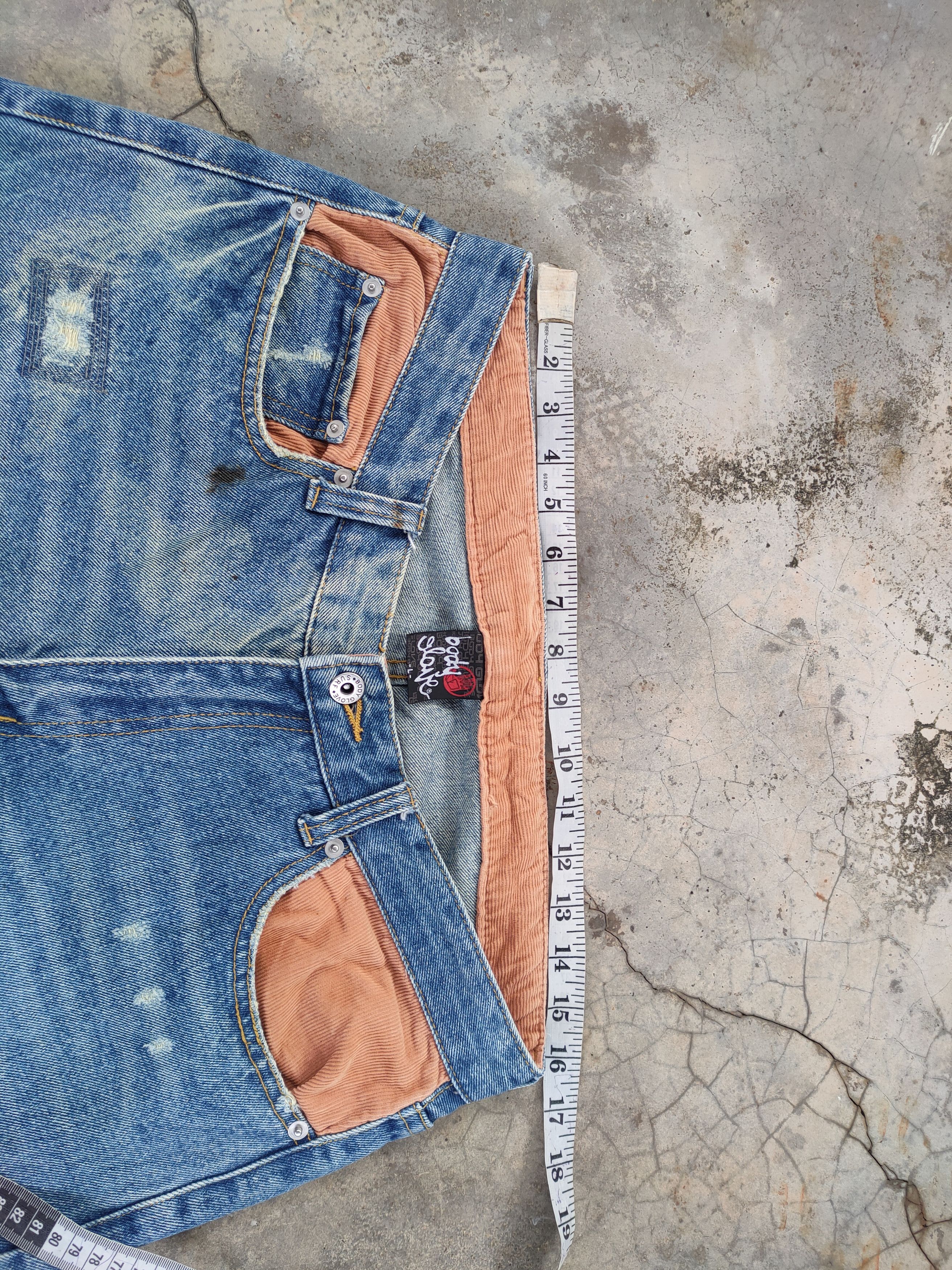 Body Glove W33 VINTAGE BODY GLOVE RIPPEP DENIM JEAN PANTS Size US 33 - 6 Thumbnail
