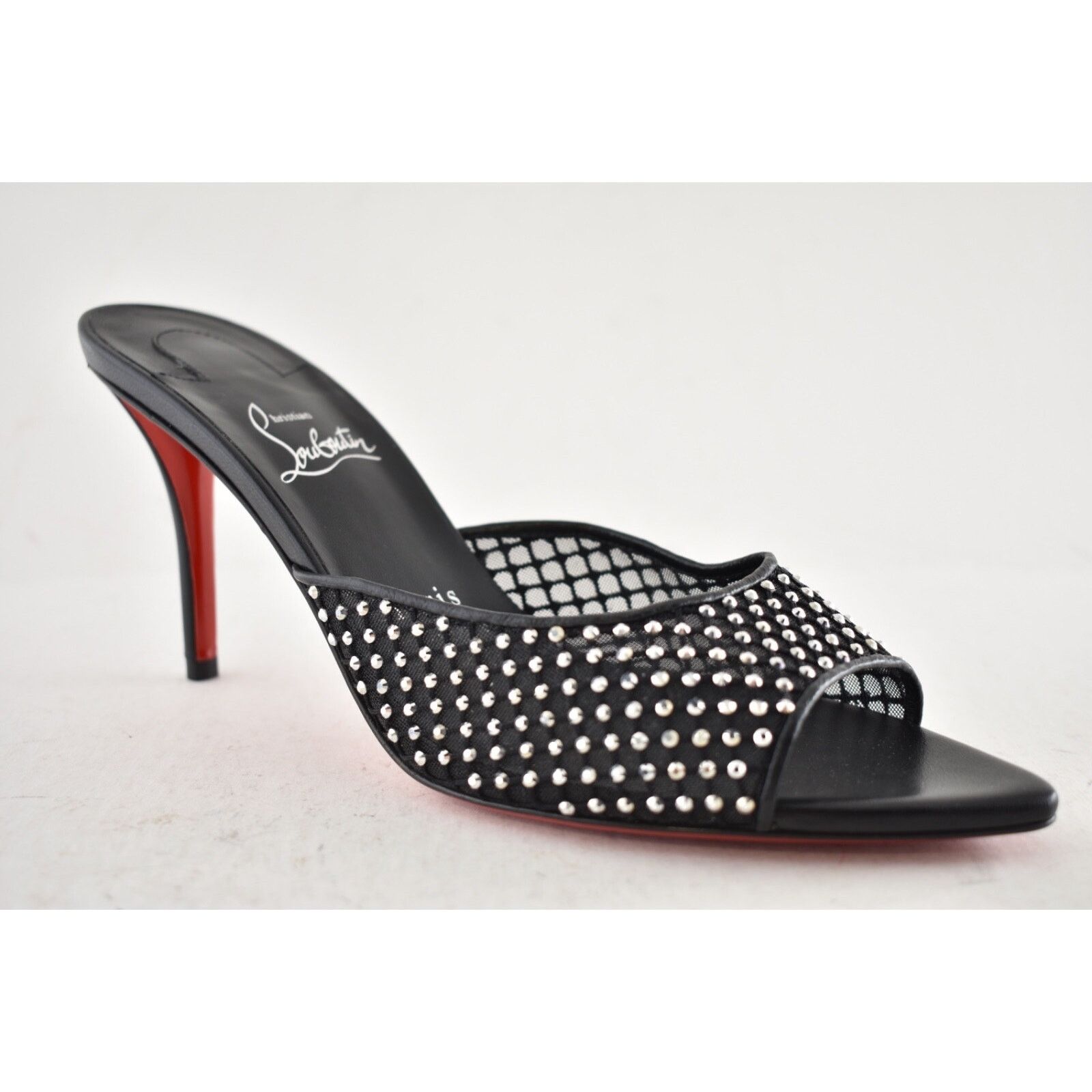 Christian Louboutin Christian Louboutin Apostropha Mule Mesh Strass 80 Pump 38 Size US 8 / IT 38 - 4 Thumbnail
