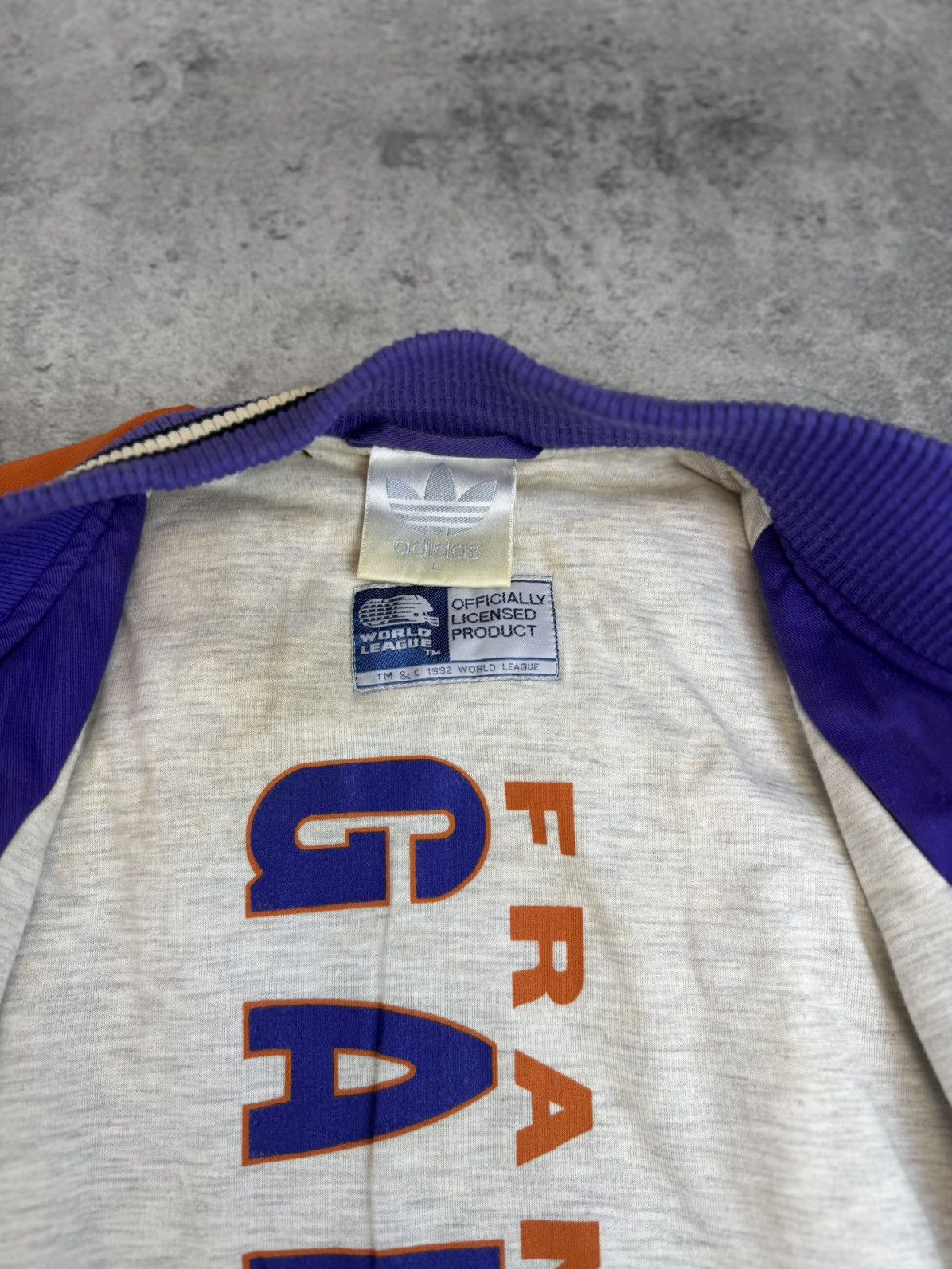Adidas 1992 Frankfurt Galaxy World League Bomber Jacket Adidas nfl Size US L / EU 52-54 / 3 - 5 Thumbnail