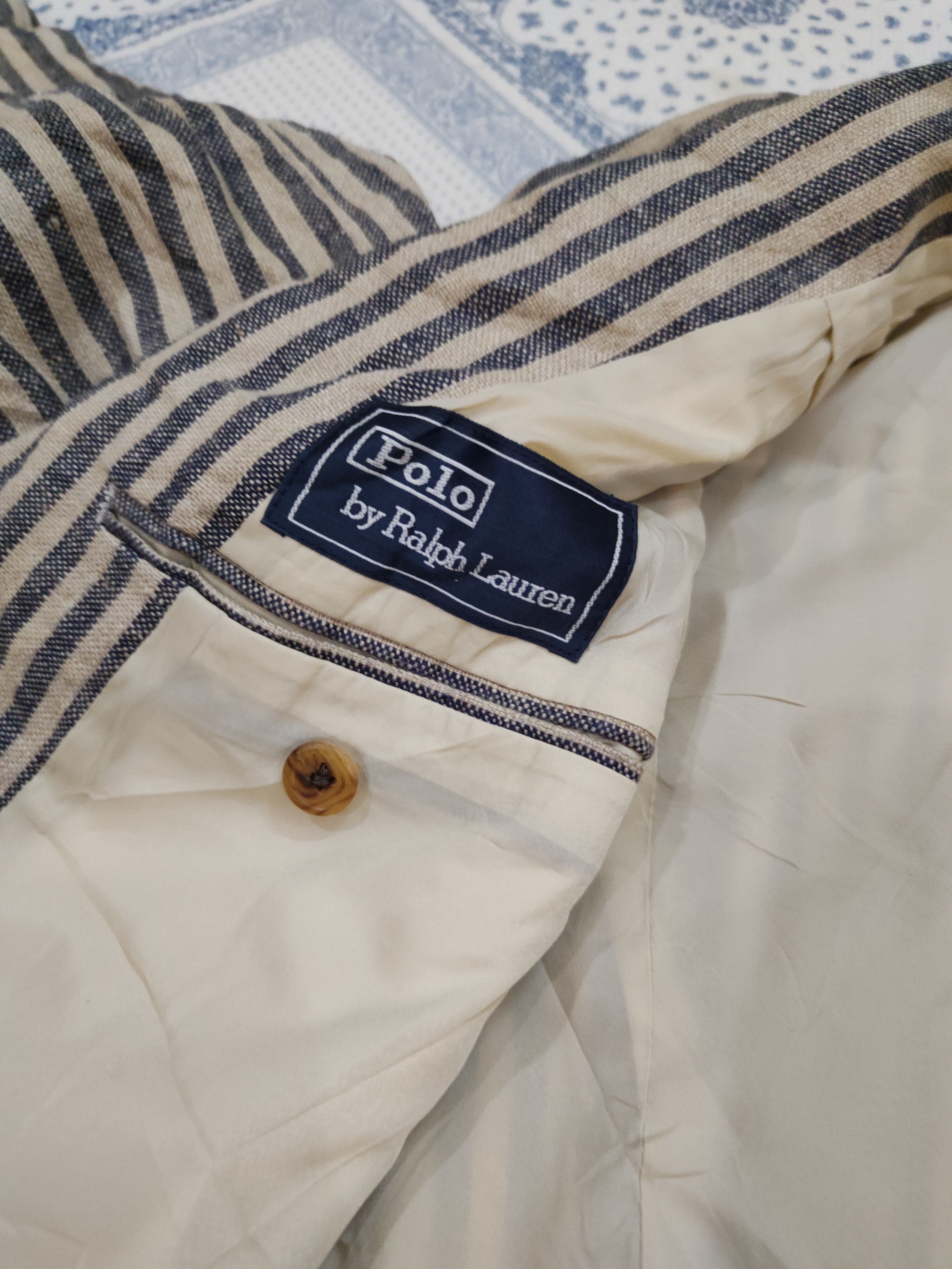 Polo Ralph Lauren Polo Ralph Lauren Canvas Stripe Blazer Size 40S - 2 Thumbnail