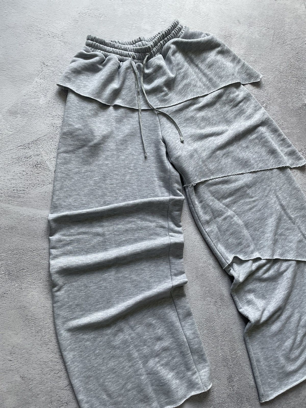 Designer Rare! Sweatpants Grey Kudasai Oh Handmade Designer Y2K Size US 32 / EU 48 - 7 Thumbnail