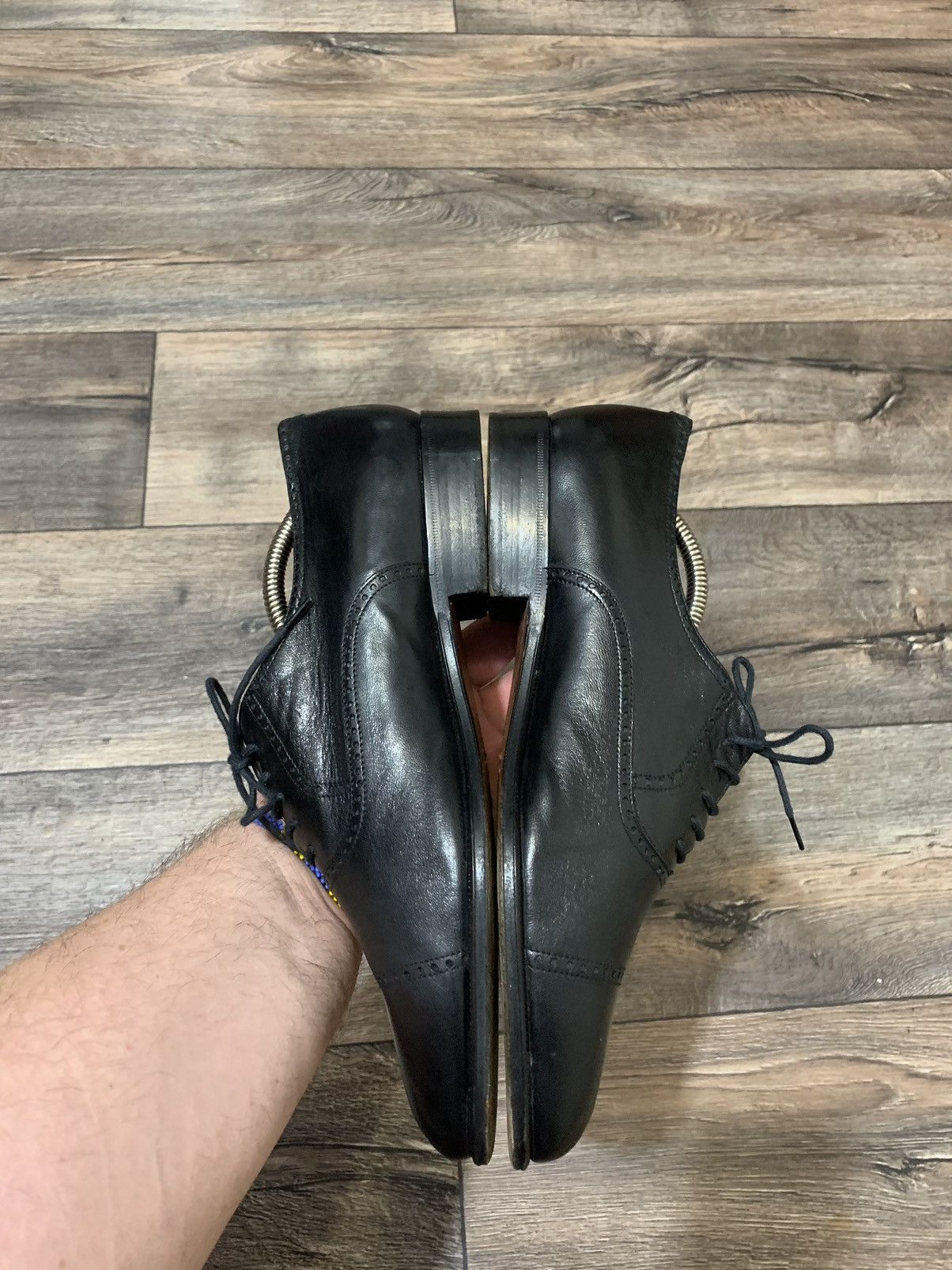 Bruno Magli × Genuine Leather Bruno Magli Men’s Black Leather Classic Oxford Shoes US9 Size US 9 / EU 42 - 5 Thumbnail