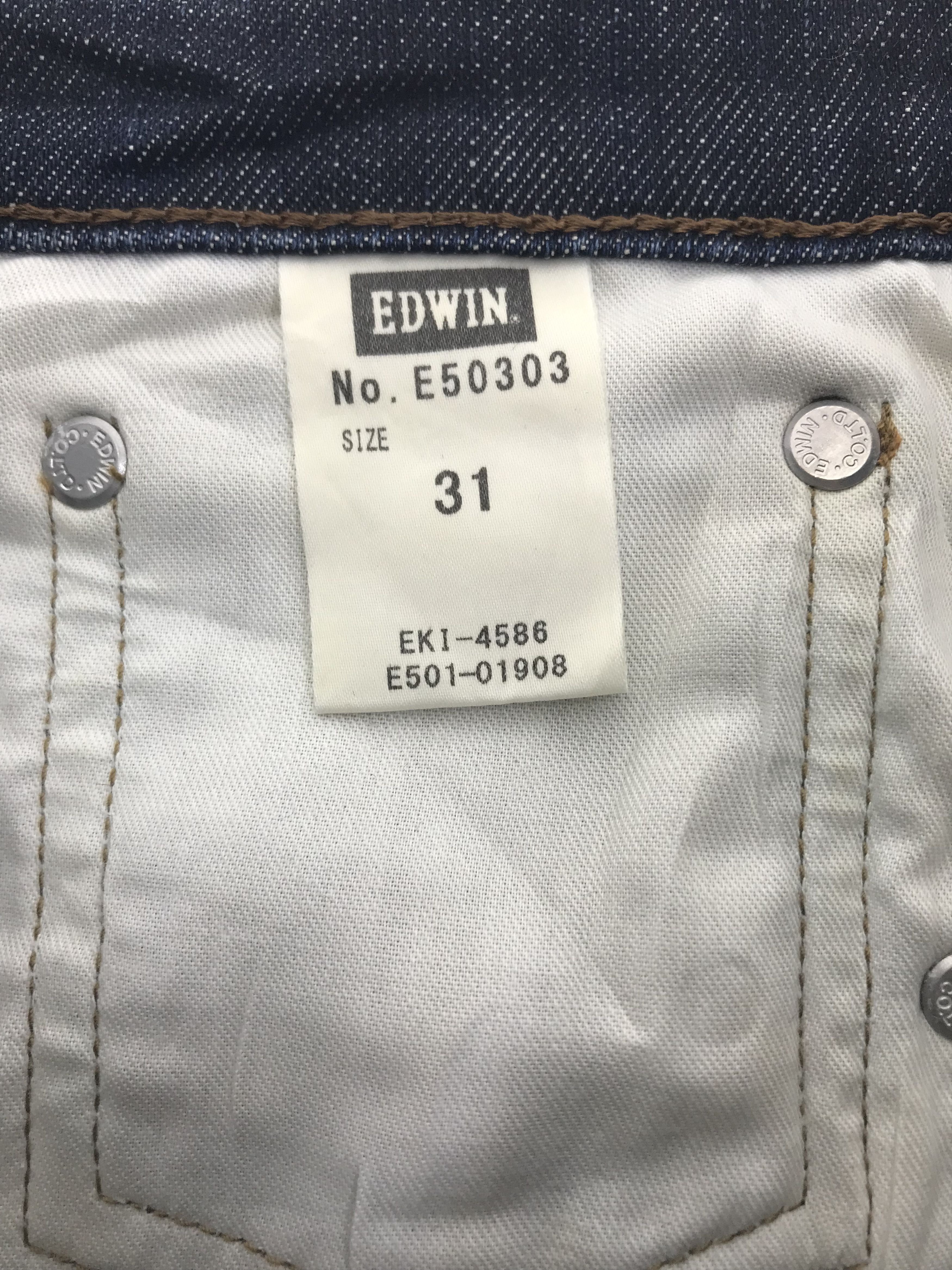 Edwin Vintage Edwin 503 Japanese Blue Ripped Jeans Size US 31 - 11 Thumbnail