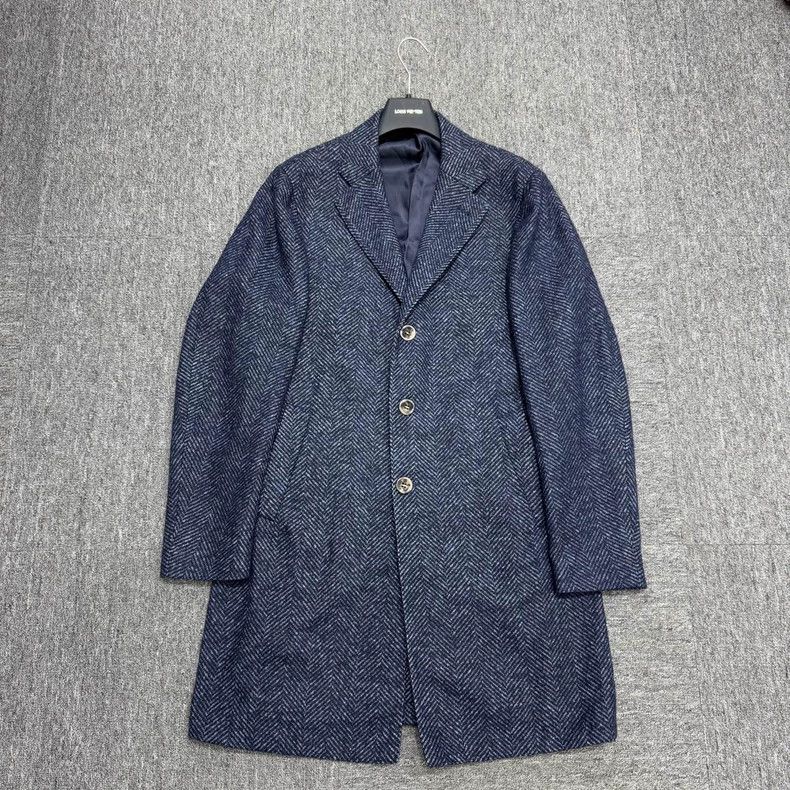Loro Piana LORO PIANA Blue knitted coat Size US M / EU 48-50 / 2 - 1 Thumbnail