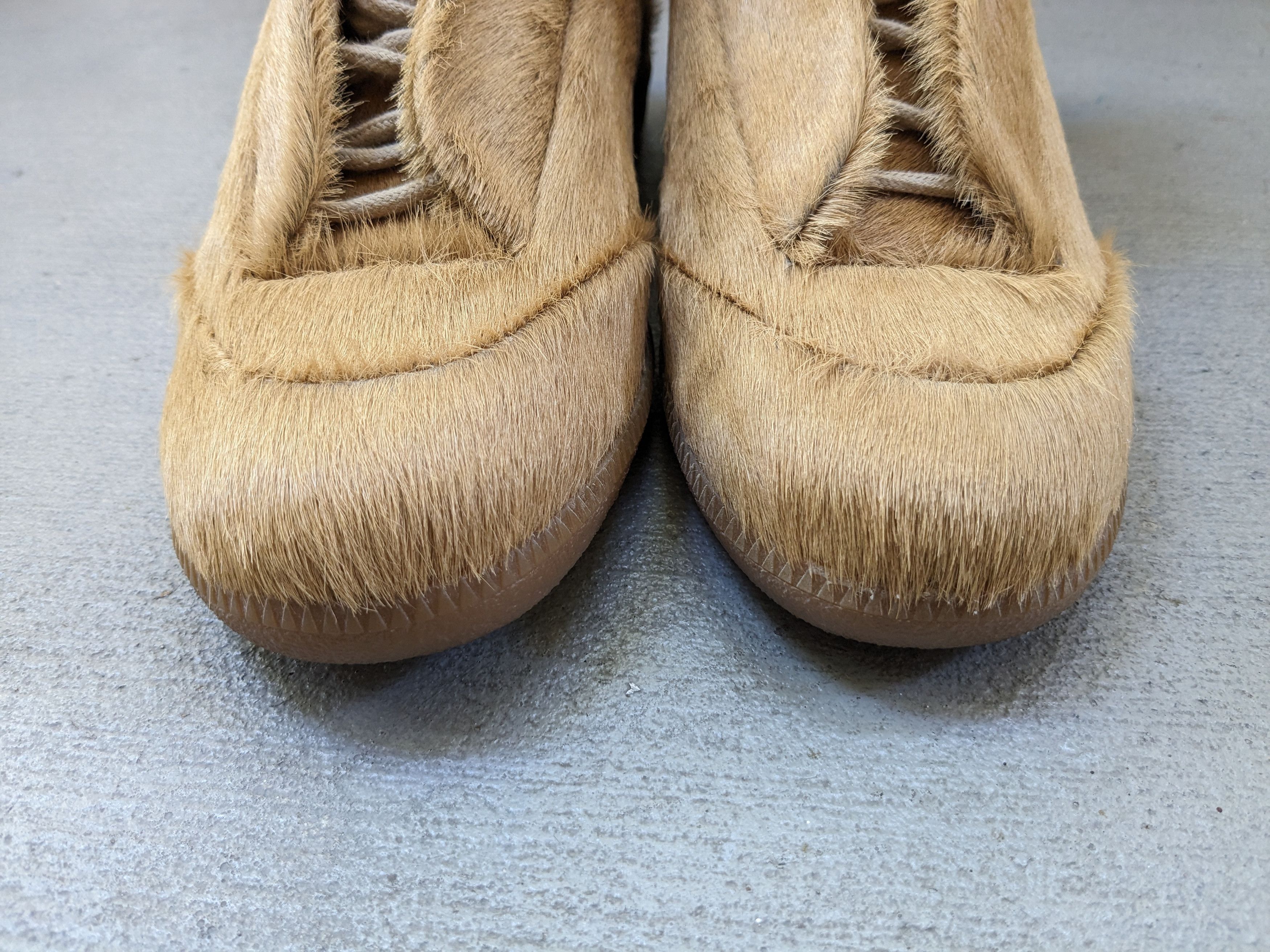 Maison Margiela Maison Margiela Future Pony Hair 9 42 Leather High Tops Tan Size US 9 / EU 42 - 2 Thumbnail