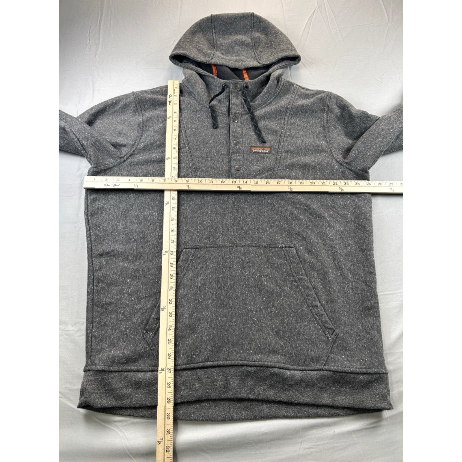 VINTAGE? Patagonia Hoody Large Men’s Gray Hoodie Quarter Snap Gray Outdoor Hiking Pullove Mens L Gray Pullover Hoodie