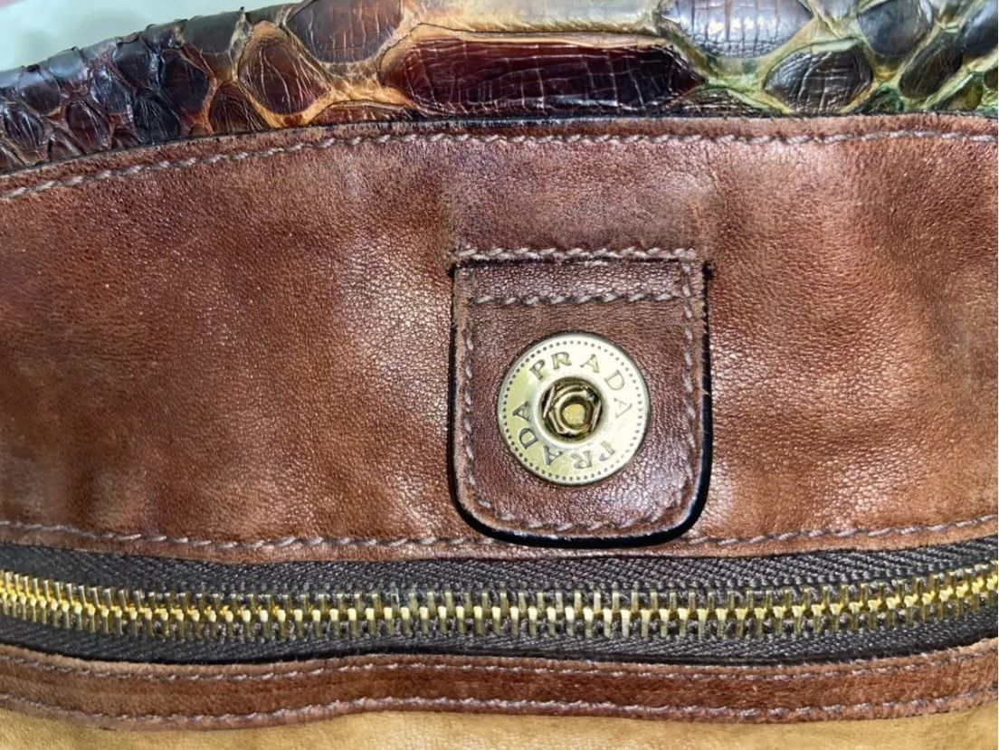Prada RARE AW’09 Prada Milano Pitone+crocodile Patch leather bag Size ONE SIZE - 18 Thumbnail