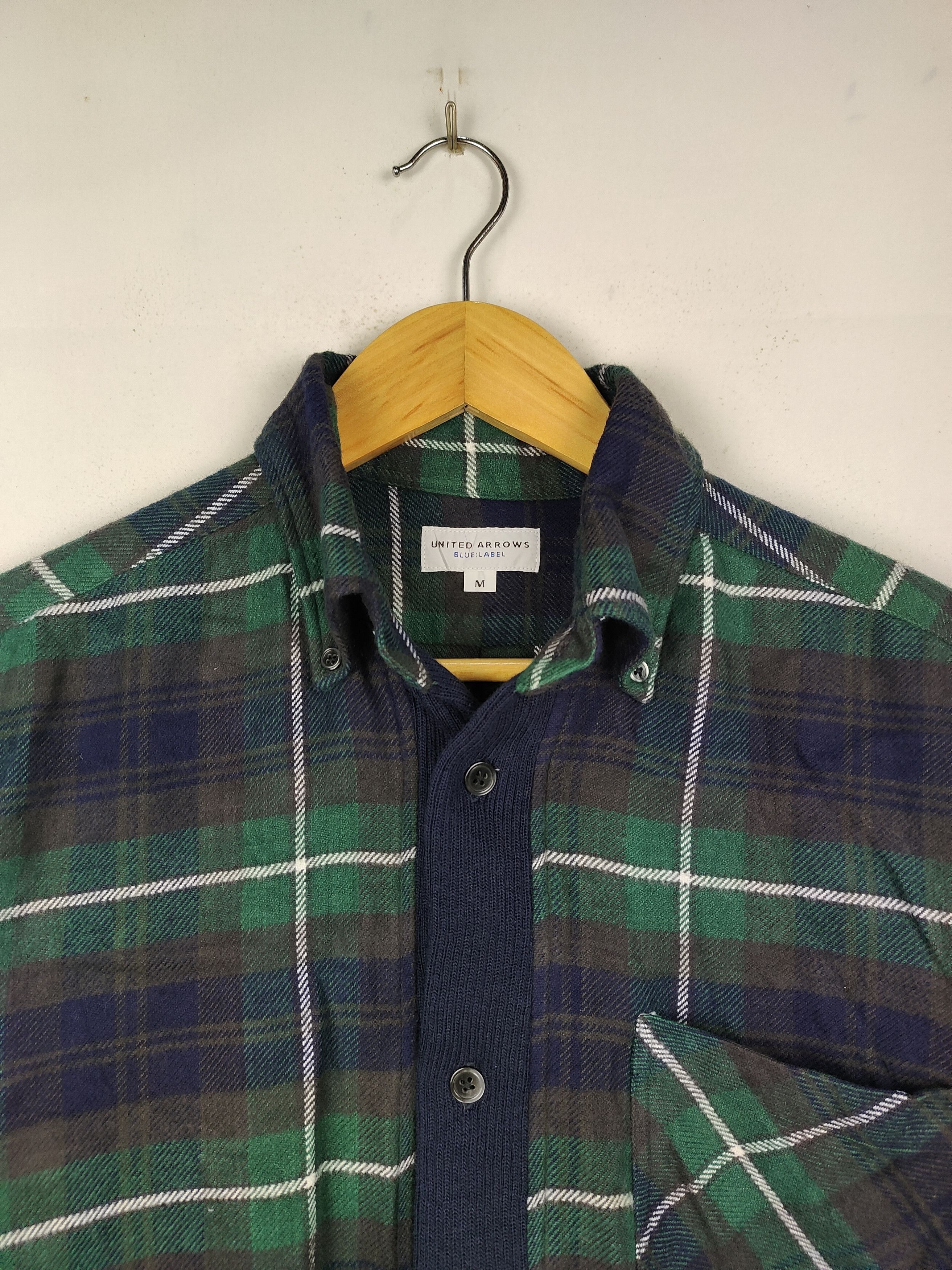 United Arrows United Arrow flannel shirt placket and ribbed cuffs and hem Size US M / EU 48-50 / 2 - 2 Thumbnail