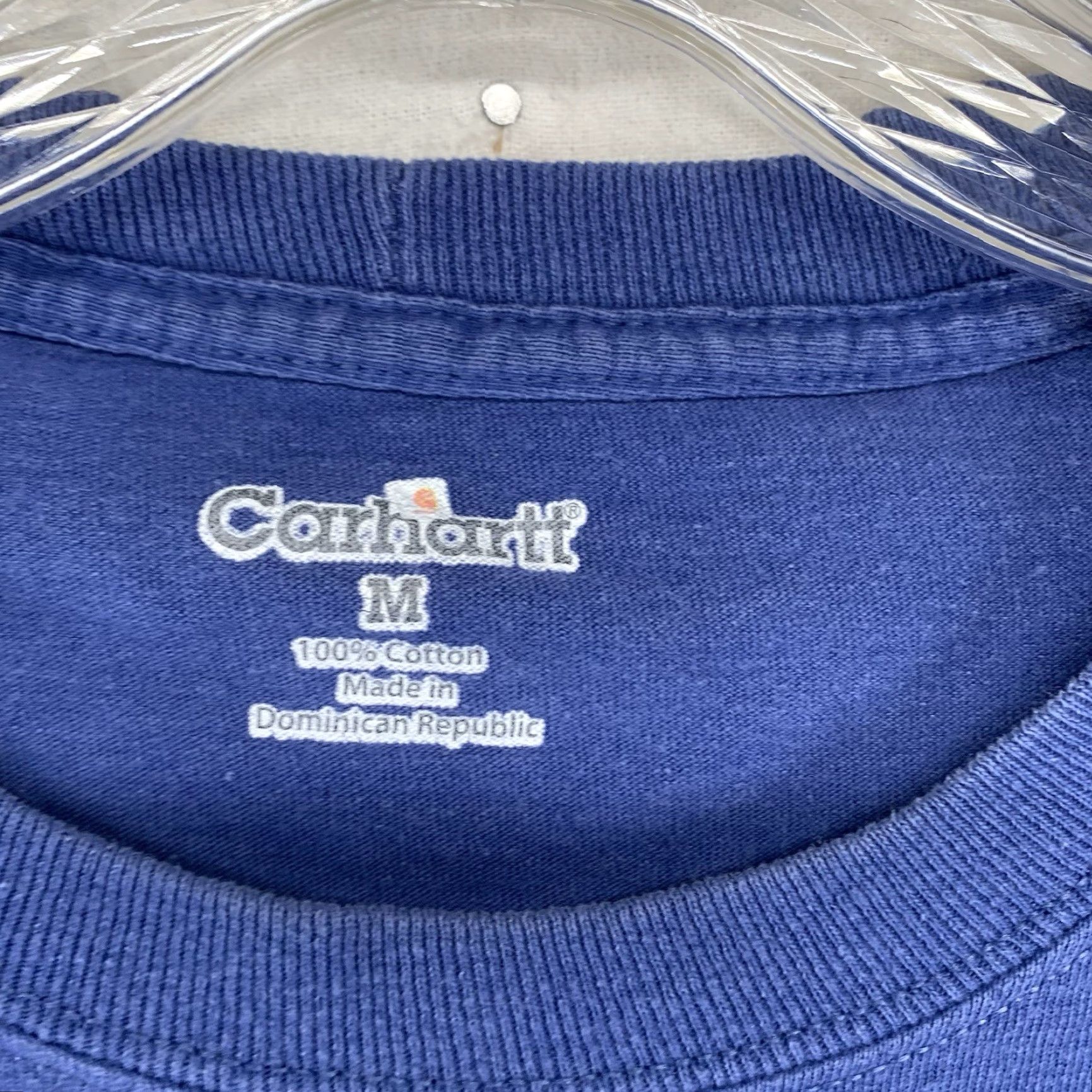 Carhartt VINTAGE Carhartt T Shirt Blue Short Sleeve Pocket All Cotton 2009 Mens M Crew Neck Heavyweight Logo Pocket Regular Fit Men’s T-Shirt Size US M / EU 48-50 / 2 - 3 Thumbnail