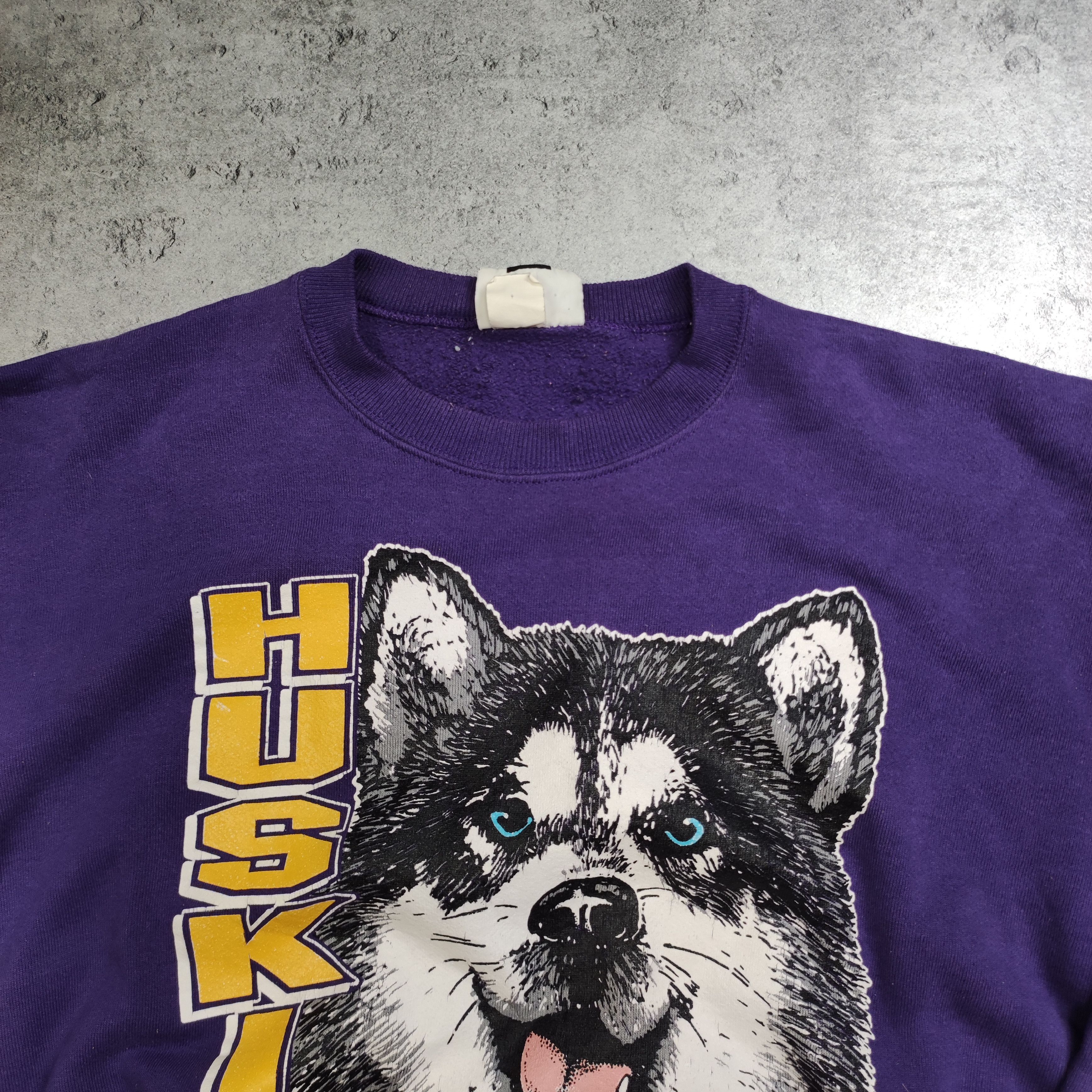 NFL × Vintage Vintage RARE 1992 OG Washington Huskies Purple Crewneck Size US XL / EU 56 / 4 - 4 Thumbnail