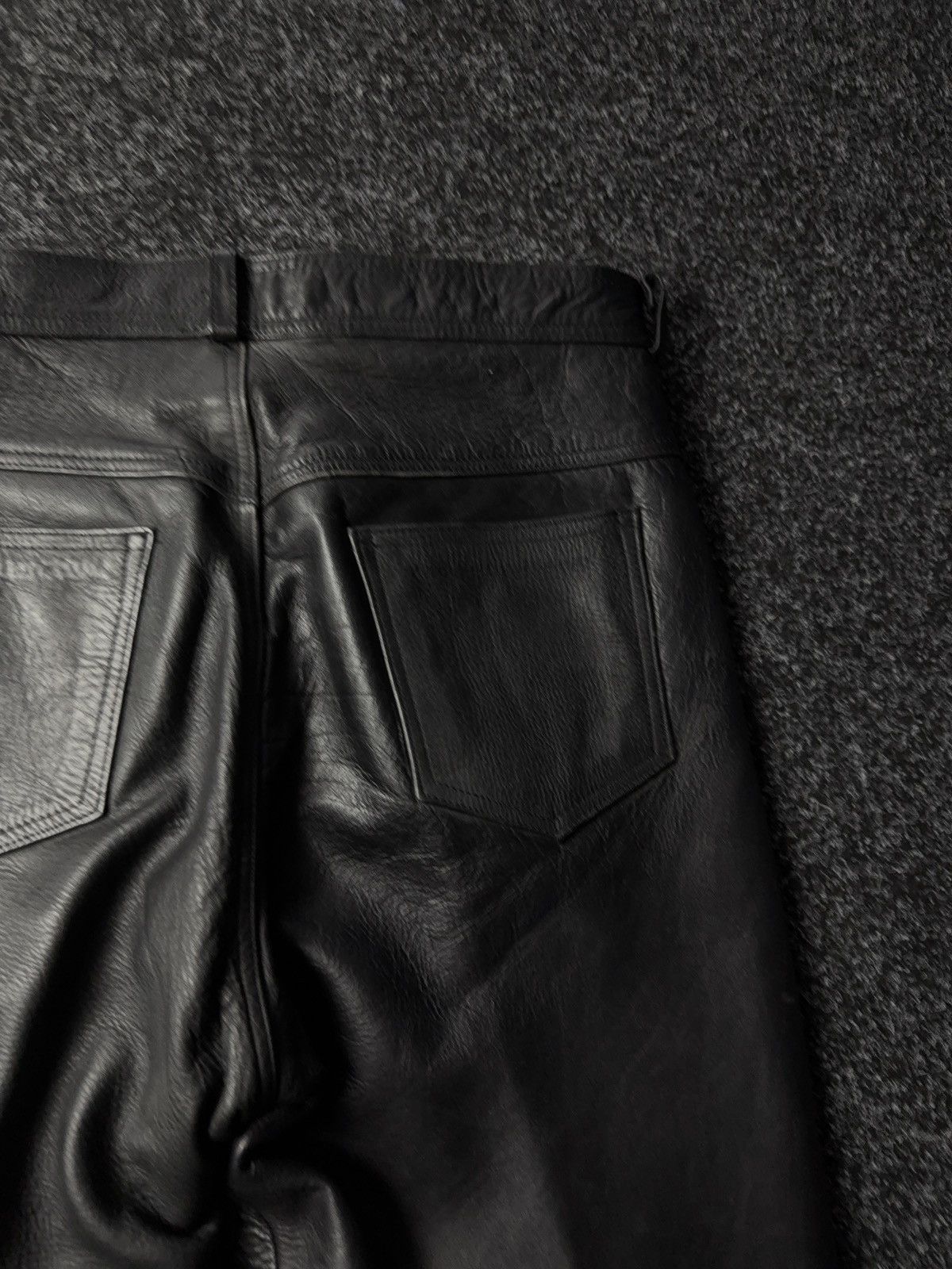 Leather Y2K Vintage Leather Pants Opium Style Alt Biker USA Rare Size US 35 - 17 Thumbnail