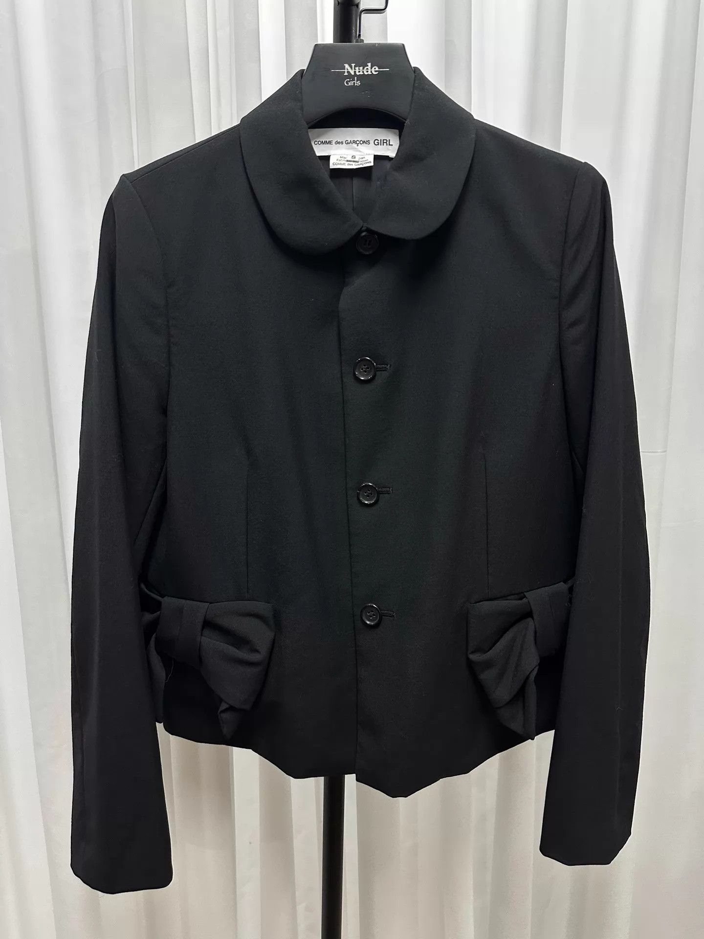 Comme des Garcons Comme des Garcons Girl Mandarin Collar Bow Blazer Black S Size S / US 4 / IT 40 - 1 Thumbnail