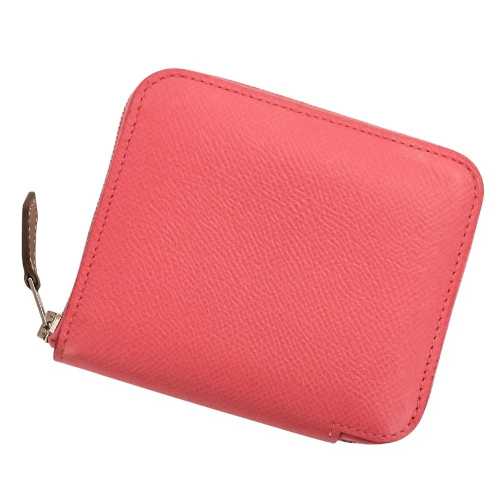 Hermes Hermes Azap Compact Silk In Leather Wallet, Rose Azalee Pink, C Stamp, Women's. Size ONE SIZE - 1 Thumbnail