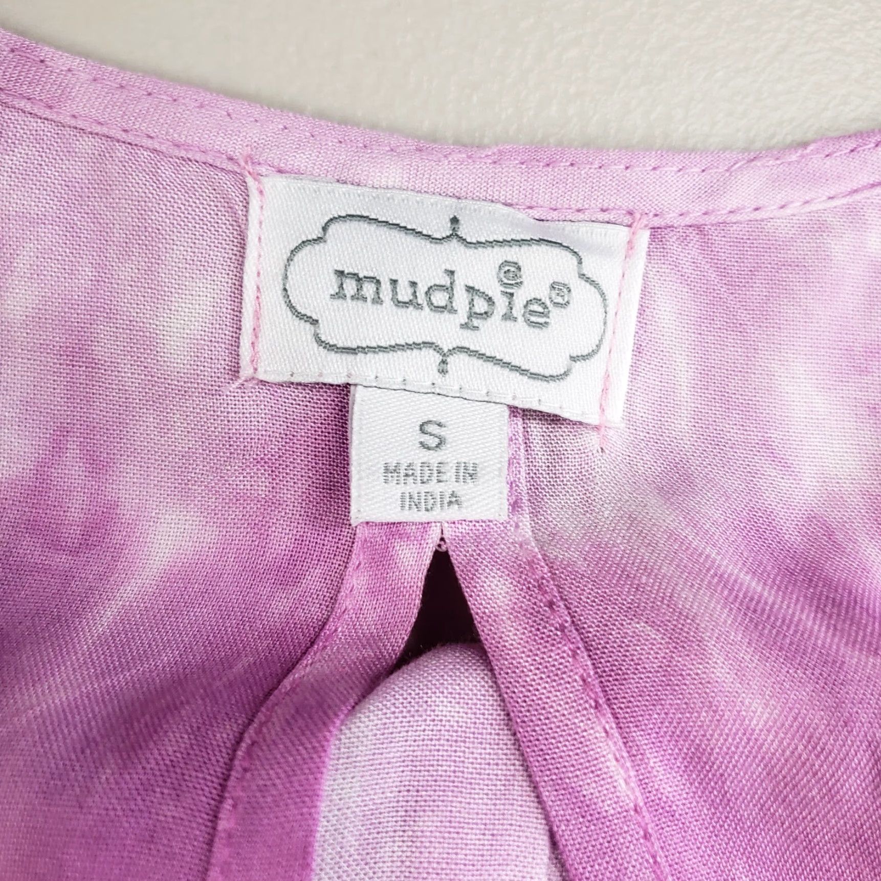Vintage Mud Pie Maxi Dress Sz S Purple Tie Dye Sleeveless V-Neck Size S / US 4 / IT 40 - 7 Thumbnail