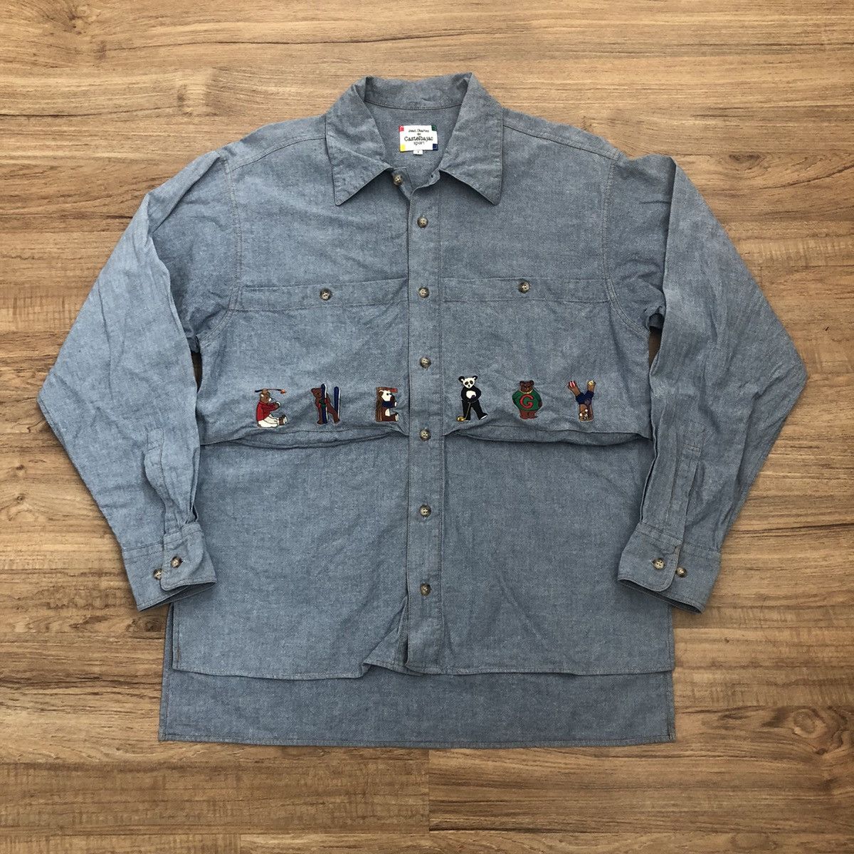 Jean Charles De Castelbajac × Vintage Vintage JC De Castelbajac Button Front Shirt Denim Size US S / EU 44-46 / 1 - 1 Thumbnail