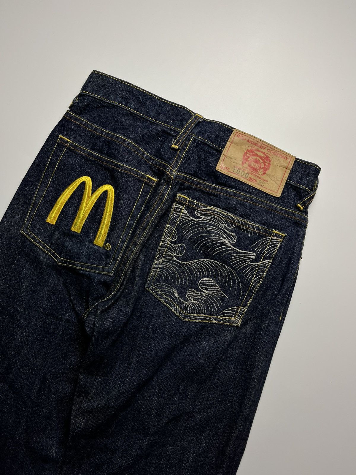 RMC Jeans RMC Red Monkey Company x McDonalds Embroidered Pants Size US 26 / EU 42 - 3 Thumbnail