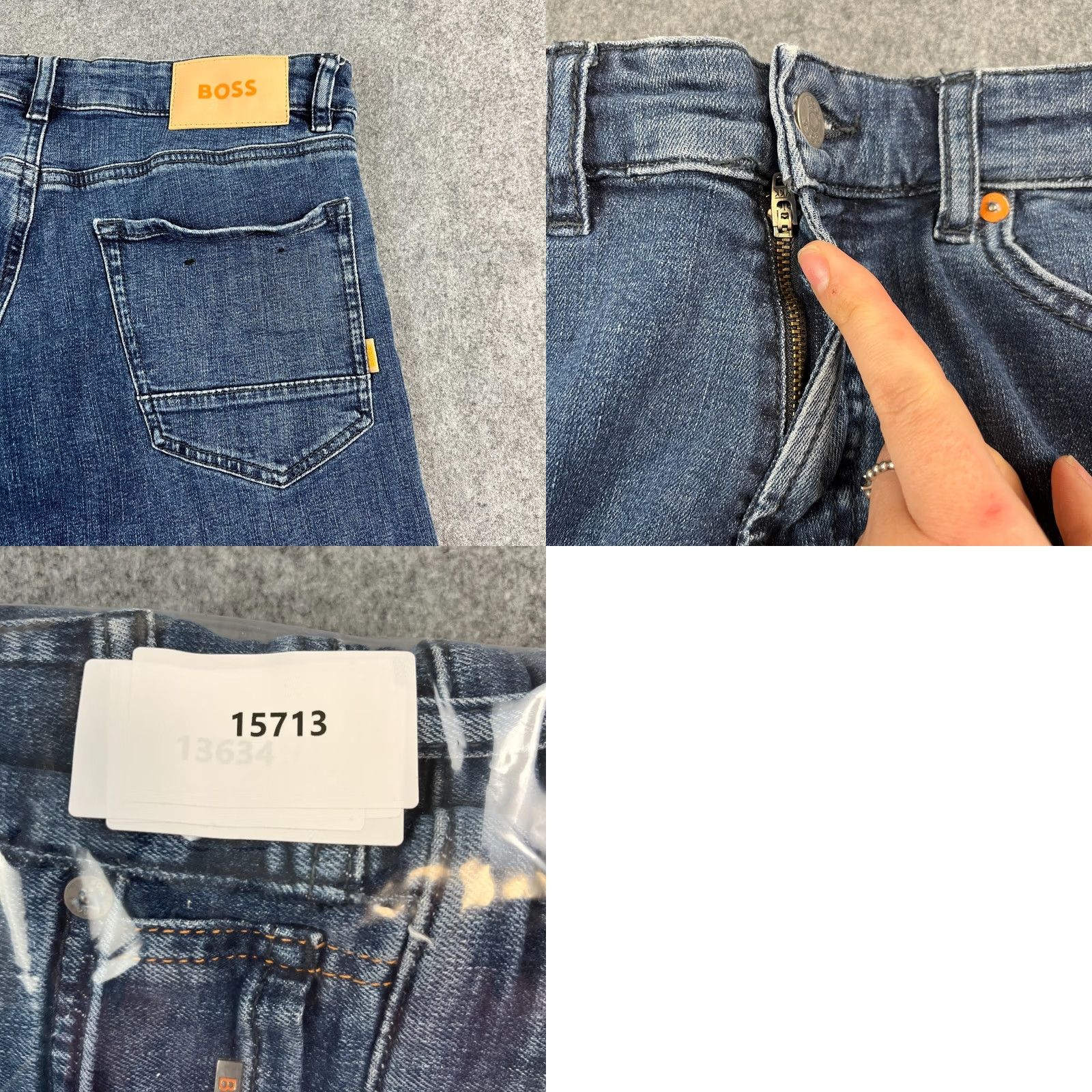 Hugo Boss HUGO BOSS Jeans Tapered Men 32 Regular Stretch 5-Pocket Denim Blue Maine Mid Wash Cotton Polyester Elastan Size US 32 / EU 48 - 9 Thumbnail