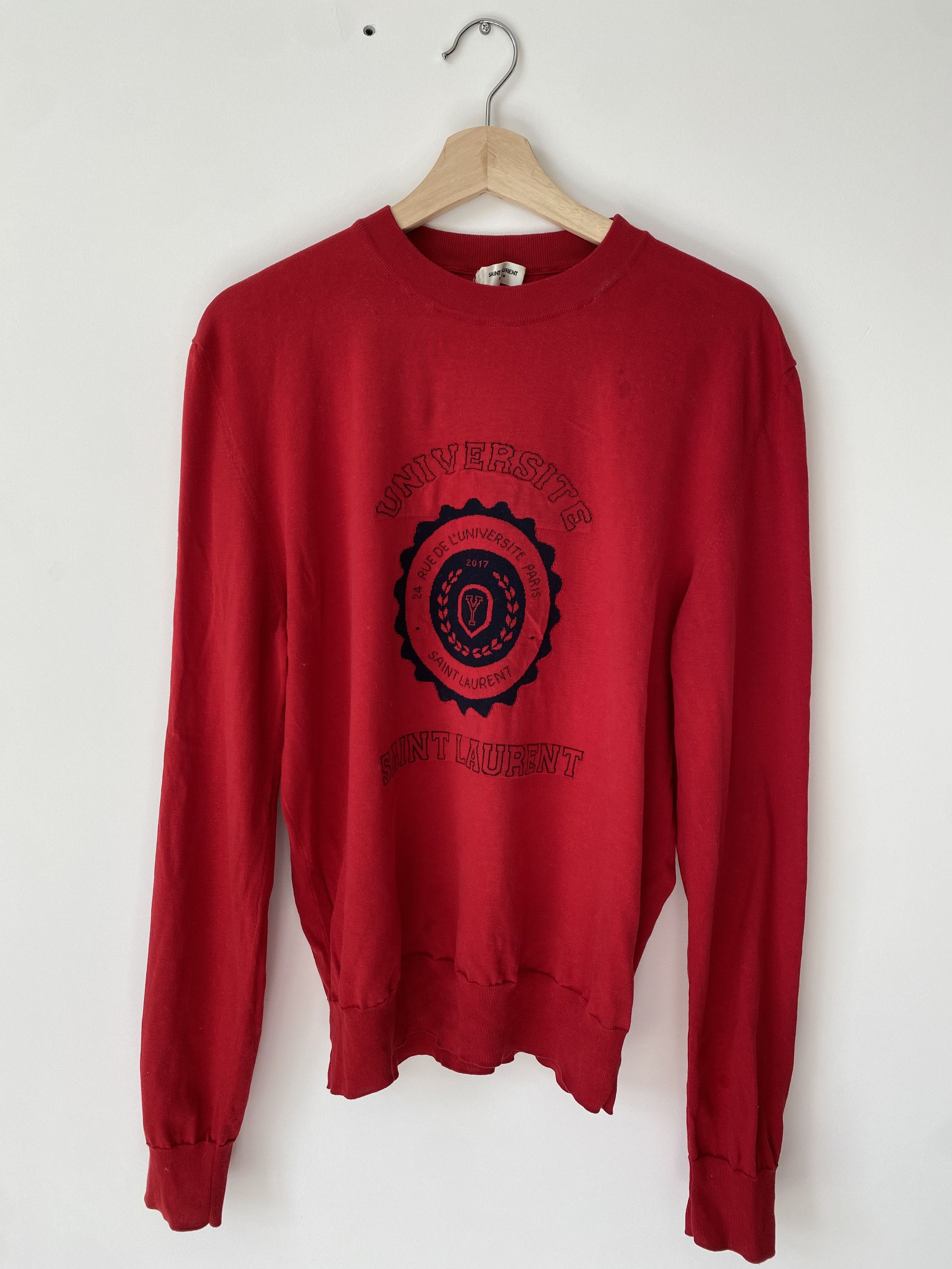 Universite Saint Laurent red sweater
