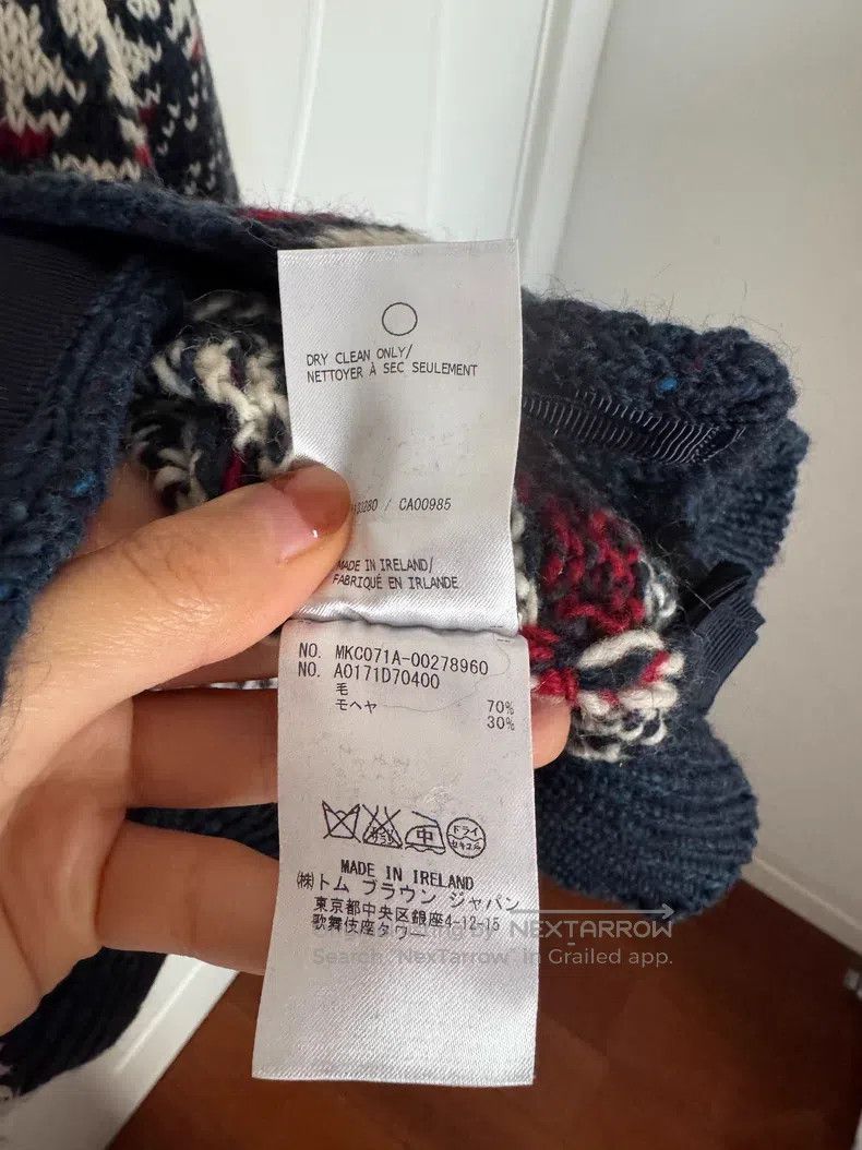 Thom Browne Thom Browne Sailing Pattern Wool Knit Cardigan Size US XS / EU 42 / 0 - 6 Thumbnail