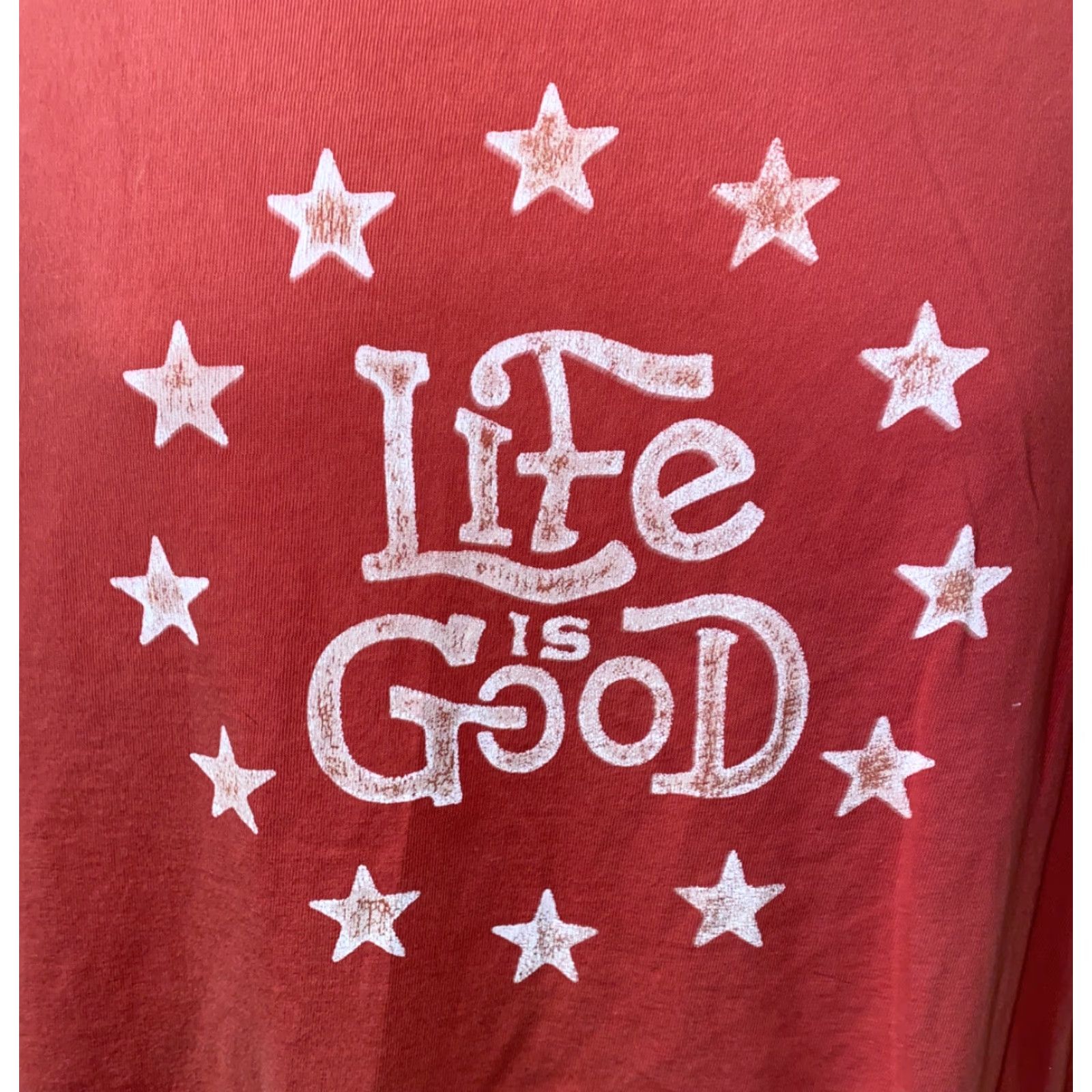 Life is Good Life is Good Mens Red Short Sleeve Crusher Tee XL T-Shirt Regular Shirt Men Size XL Size US 36 / EU 52 - 2 Thumbnail