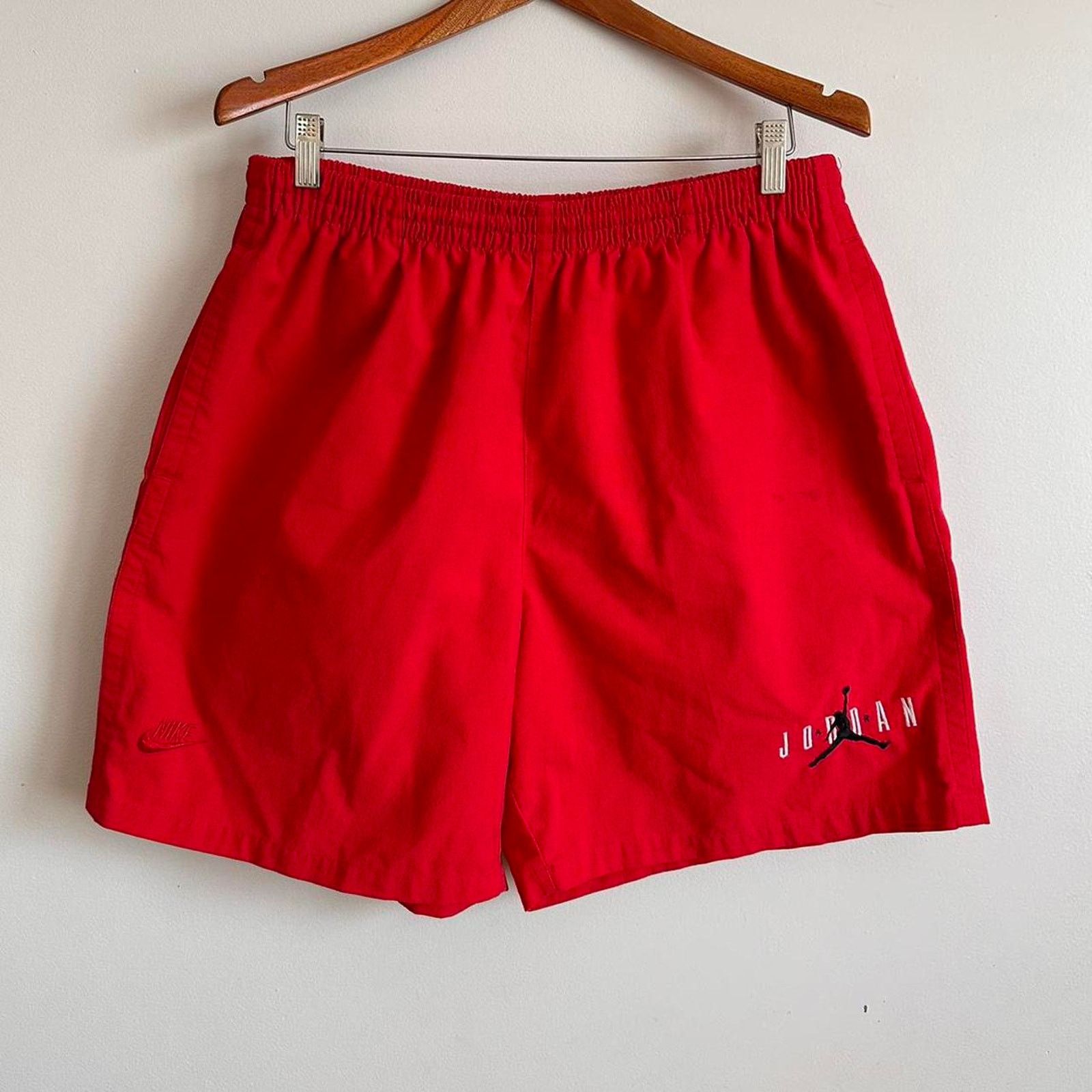 image of Jordan Nike Vintage Nike Air Jordan Shorts in Red, Men's (Size 35)