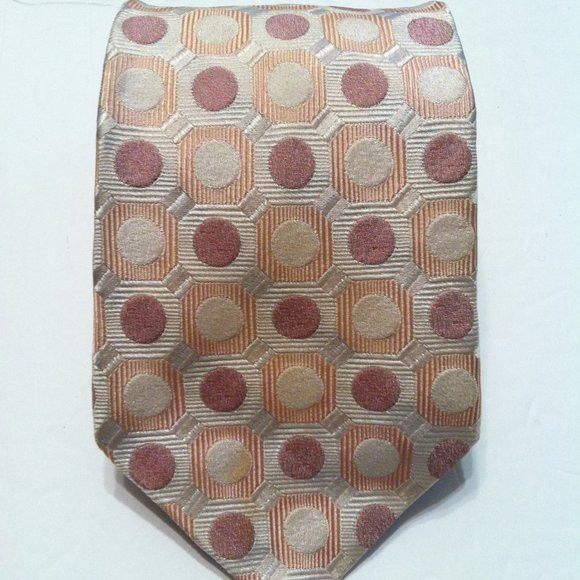 Bachrach BACHRACH MEN'S NEW PINK 100%SILK TIE WIDTH: 4" Size ONE SIZE - 1 Thumbnail