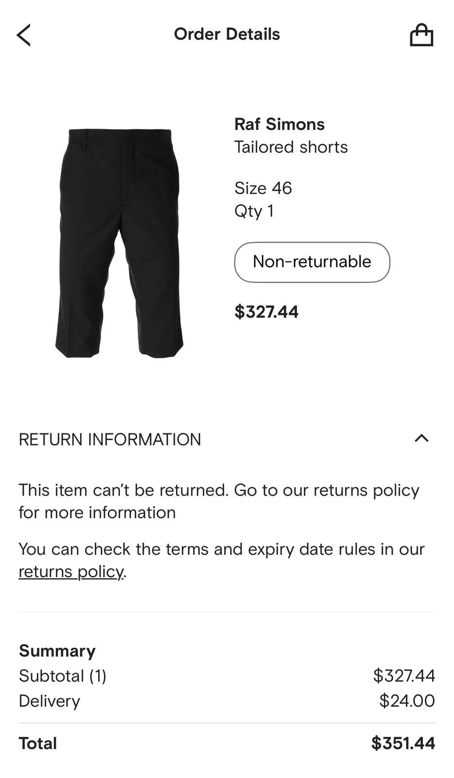Raf Simons Raf Simons Wool shorts (black) Size US 30 / EU 46 - 3 Thumbnail