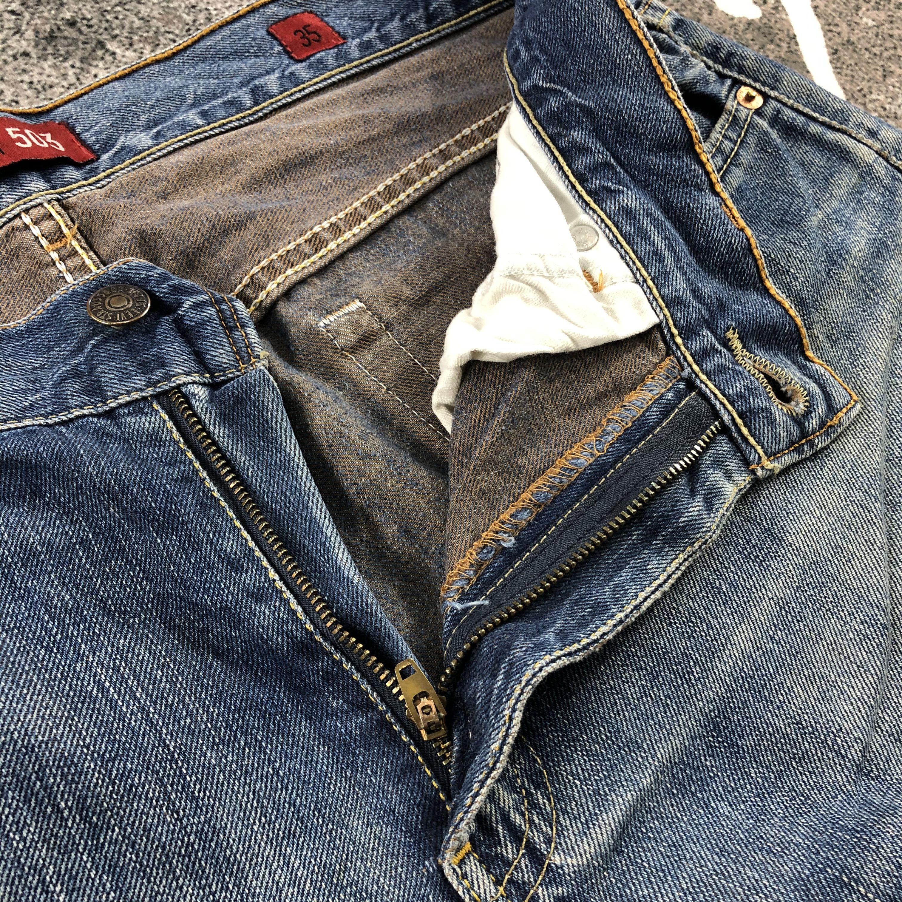 Levi's Vintage Levis 503 Jeans Flare Denim KJ887 Size US 35 - 9 Thumbnail