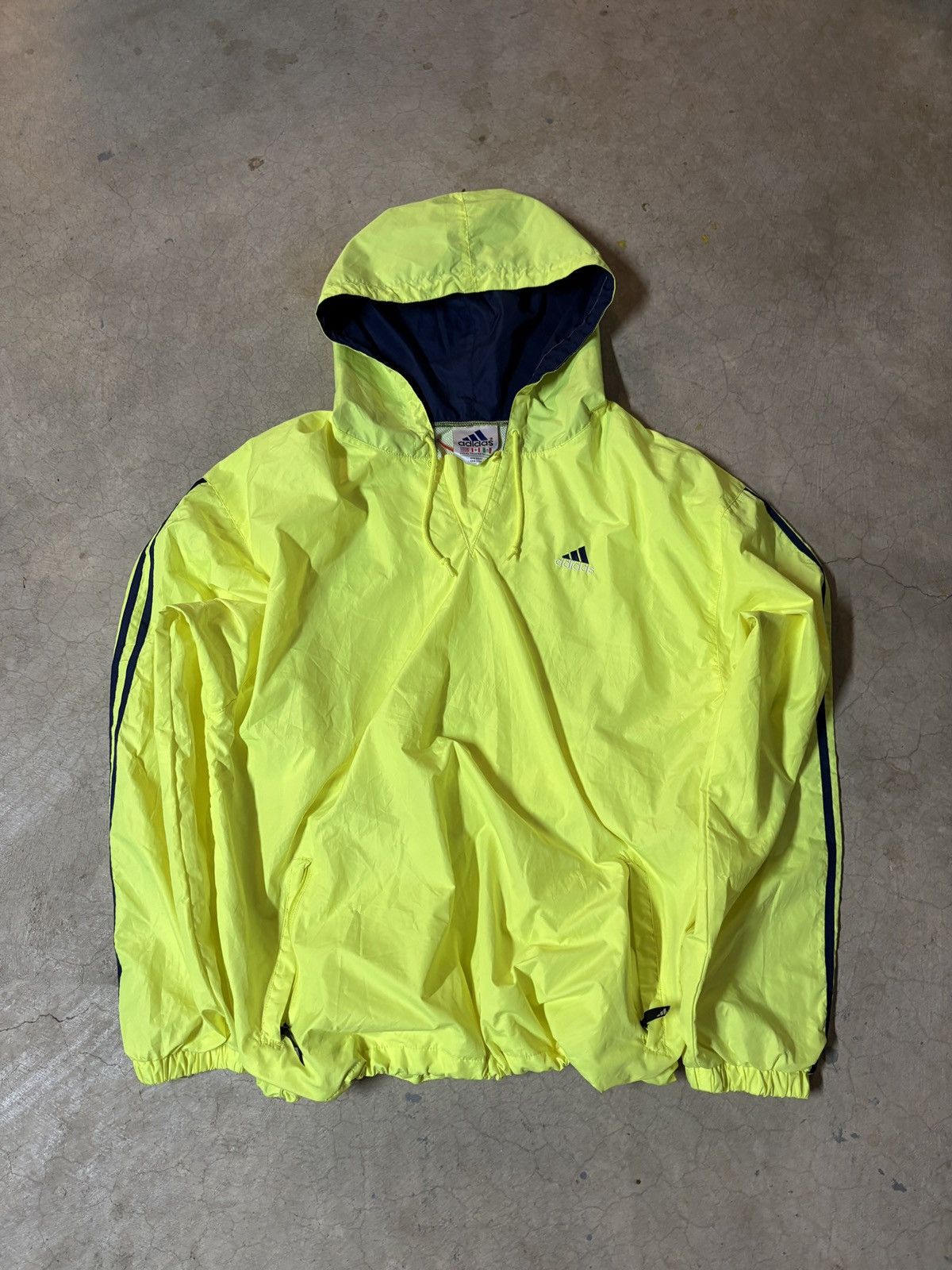 Adidas Vintage 90s Adidas Pullover Windbreaker Jacket Void Yellow Size US XL / EU 56 / 4 - 1 Thumbnail